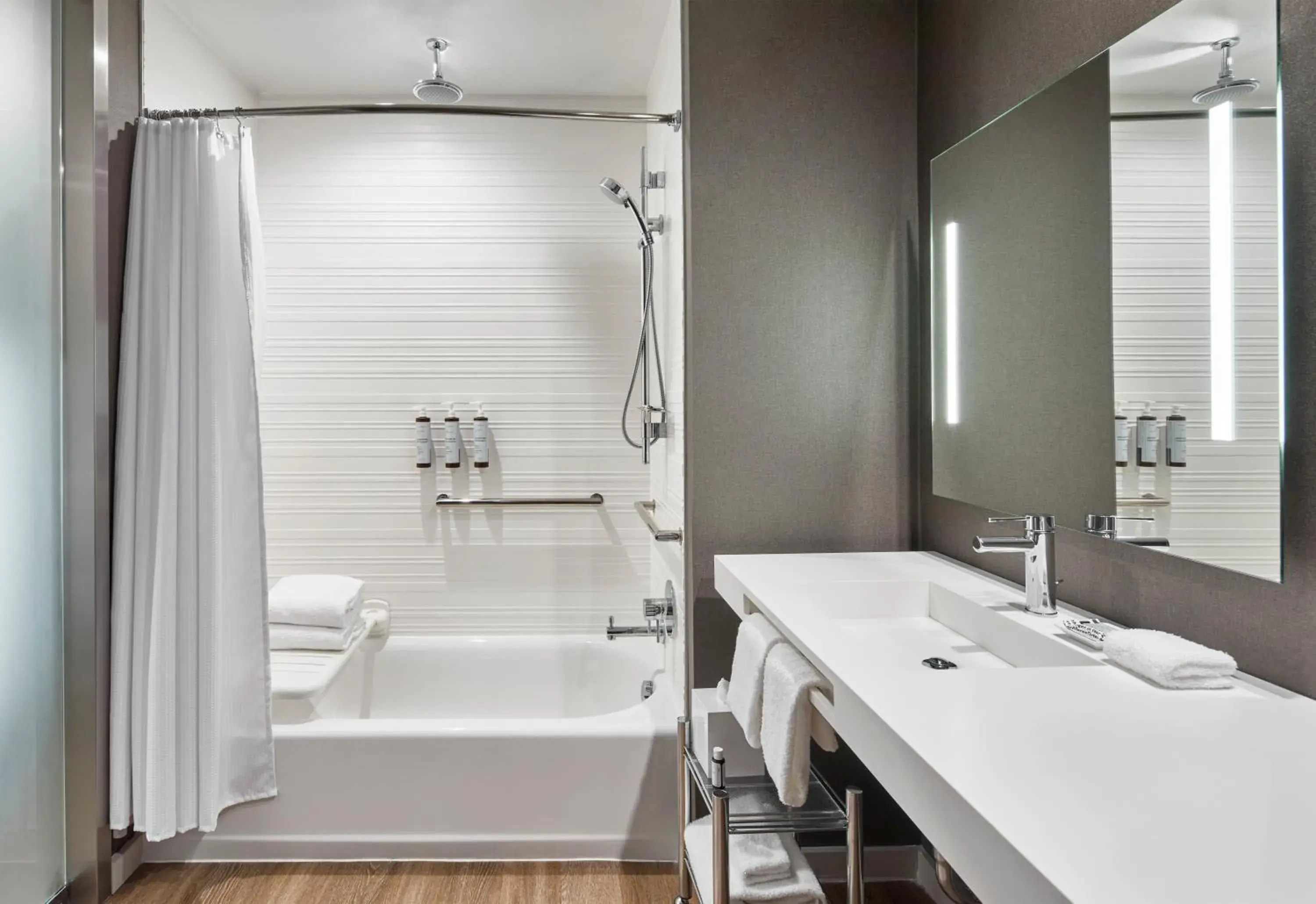 Double Room with Two Double Beds and Adapted Tub - Mobility Accessible in AC Hotel by Marriott Miami Aventura Double Room with Two Double Beds and Adapted Tub - Mobility Accessible in AC Hotel by Marriott Miami Aventura