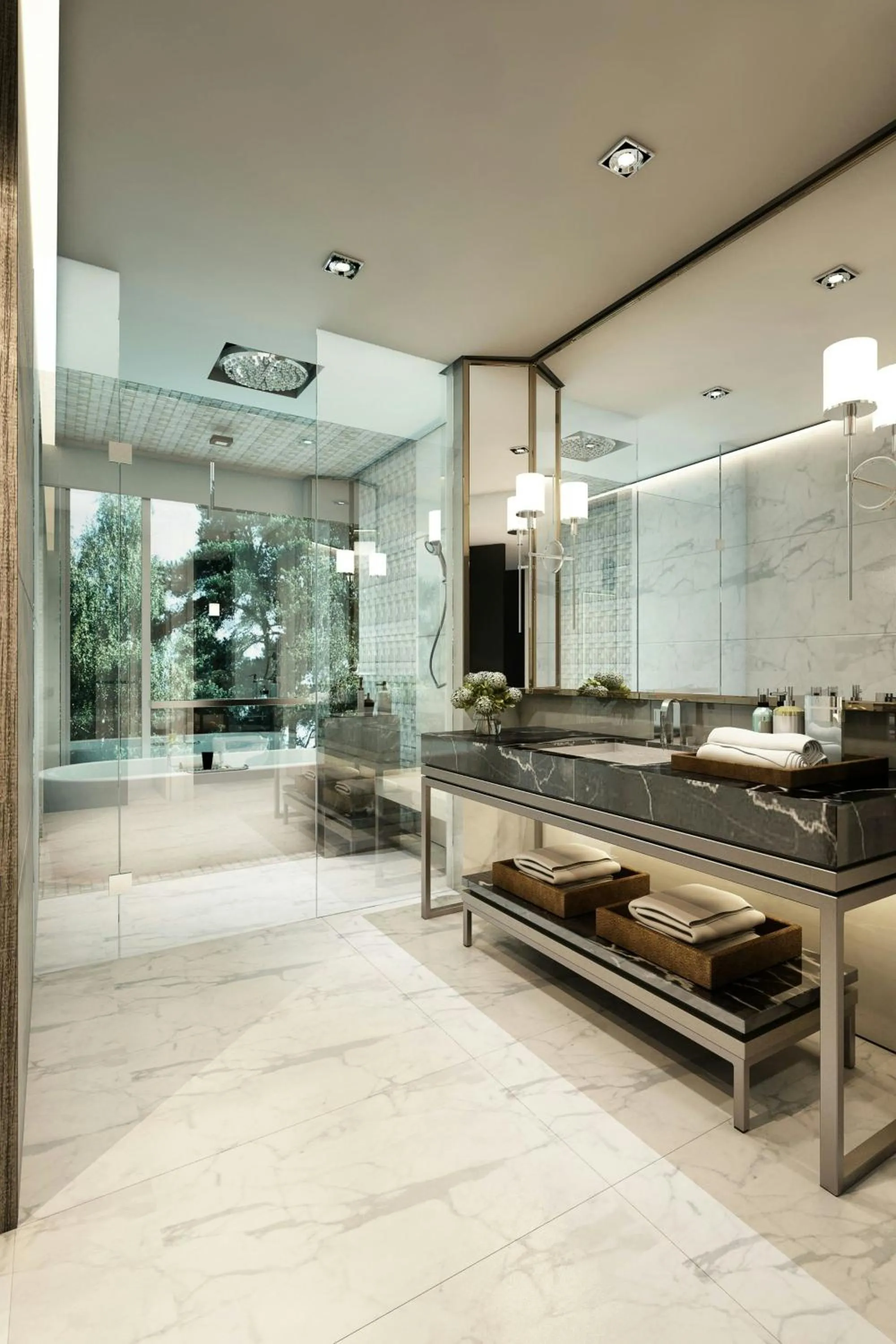 Bathroom in JW Marriott Hotel Kolkata