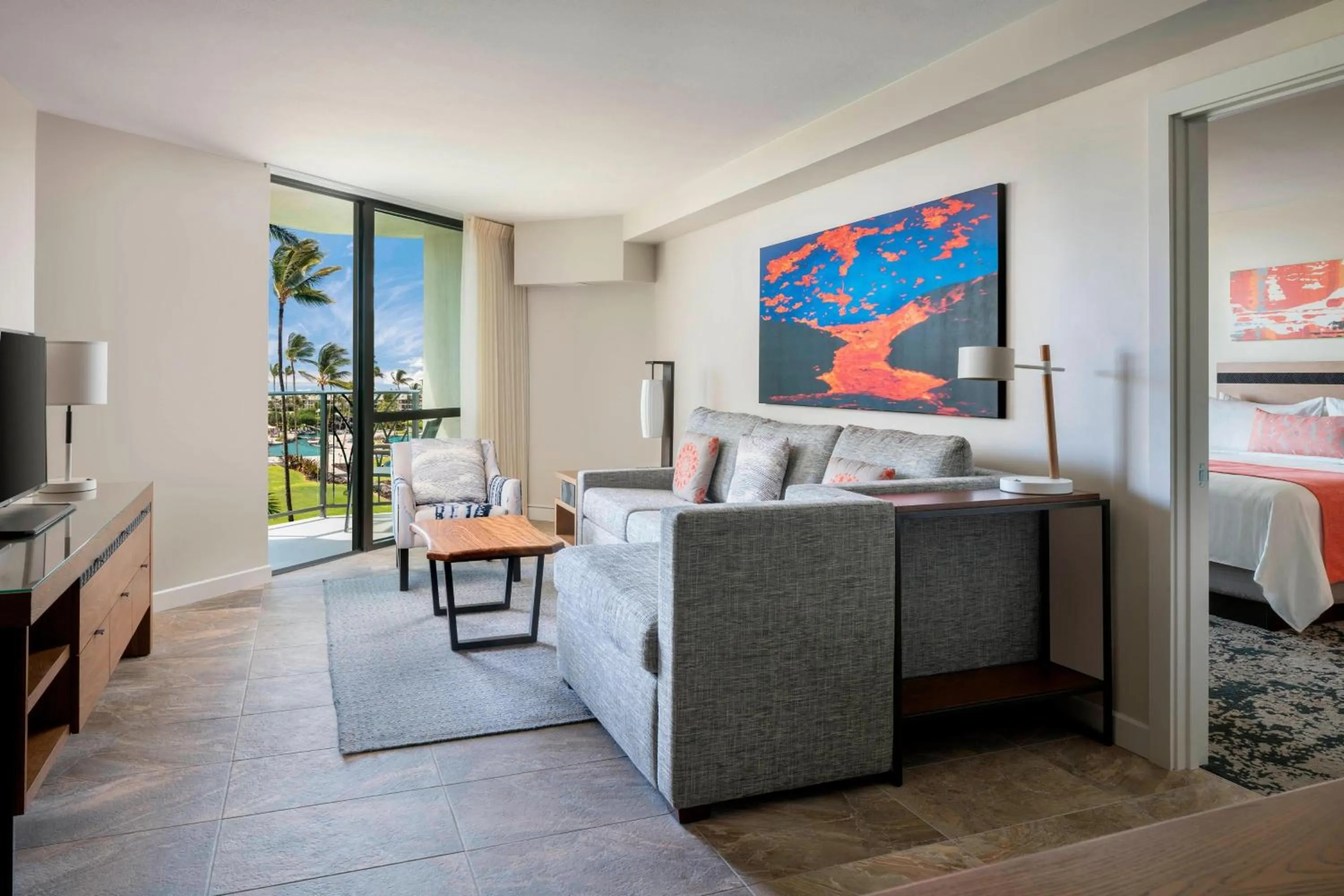 One-Bedroom Suite with Sofa Bed and Pool View in Marriott’s Waikoloa Ocean Club