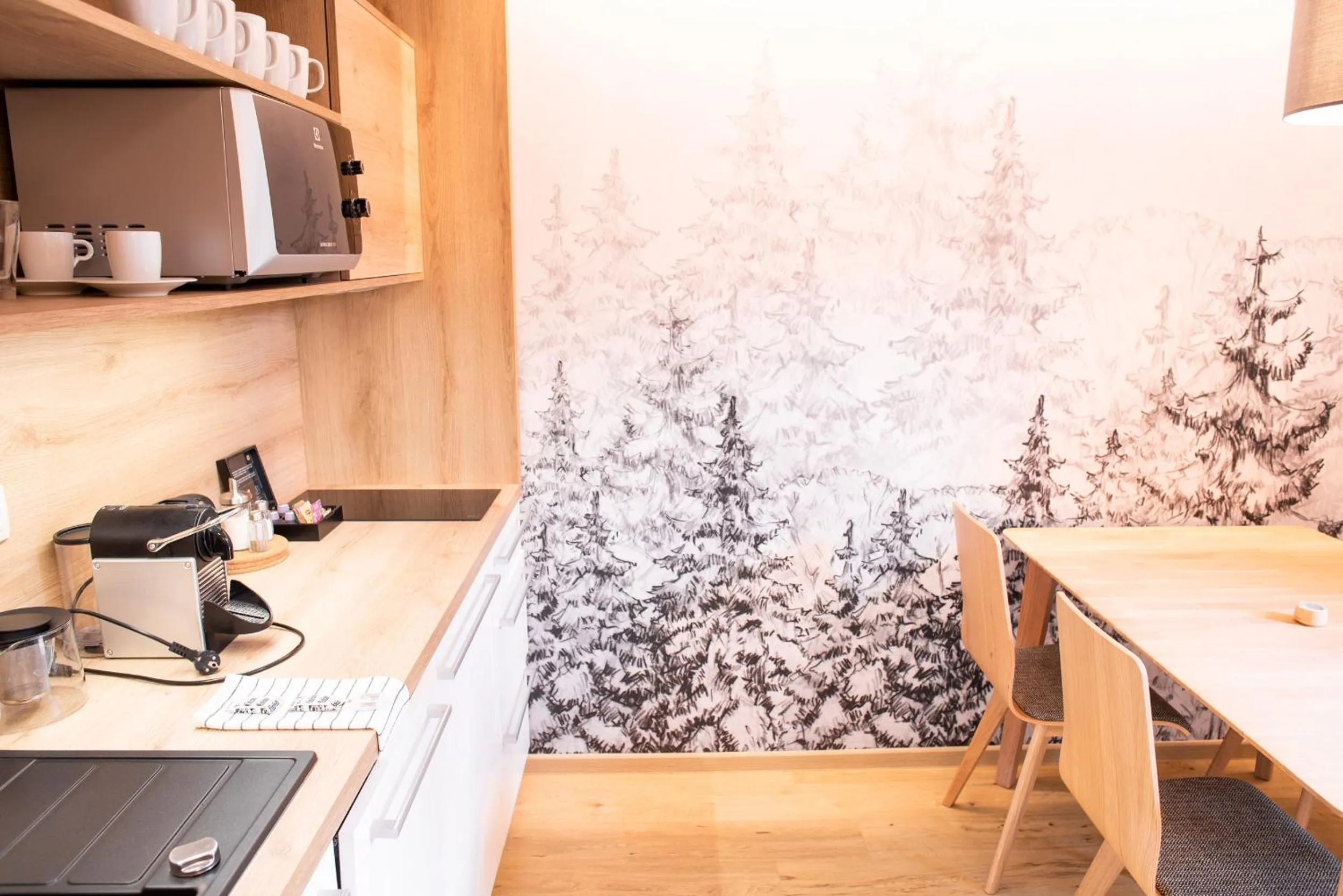 Kitchen or kitchenette in Amenity Hotel & Resort Špindlerův Mlýn