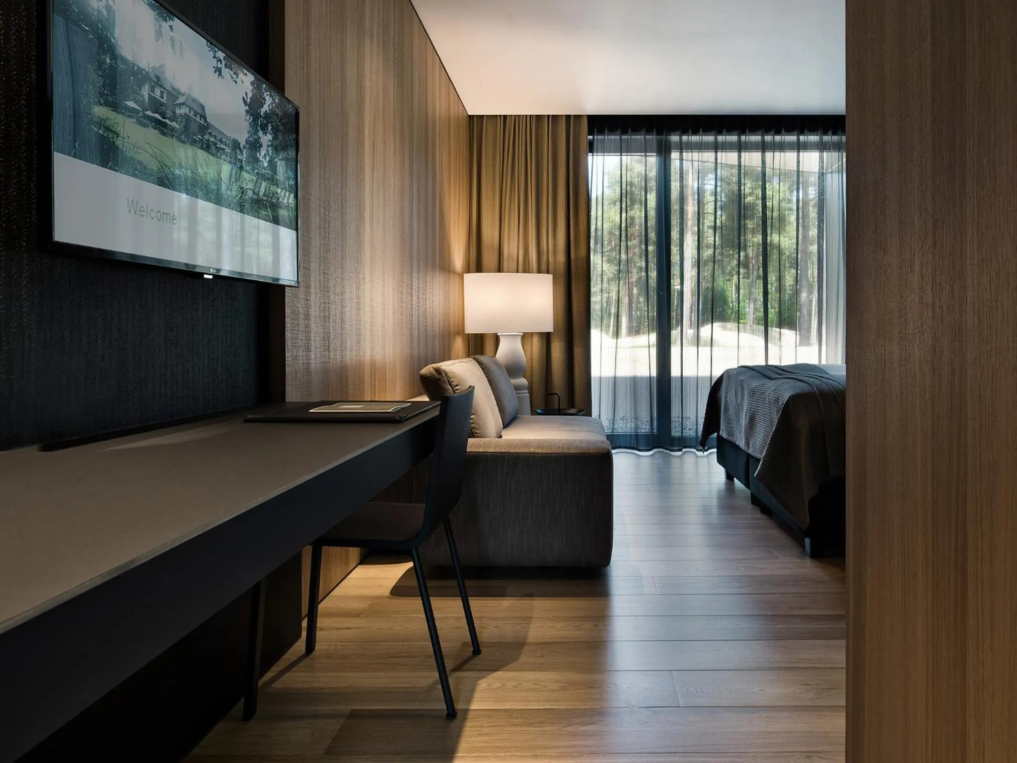 Photo of the whole room, Bed in La Butte aux Bois a Small Luxury Hotel of the World