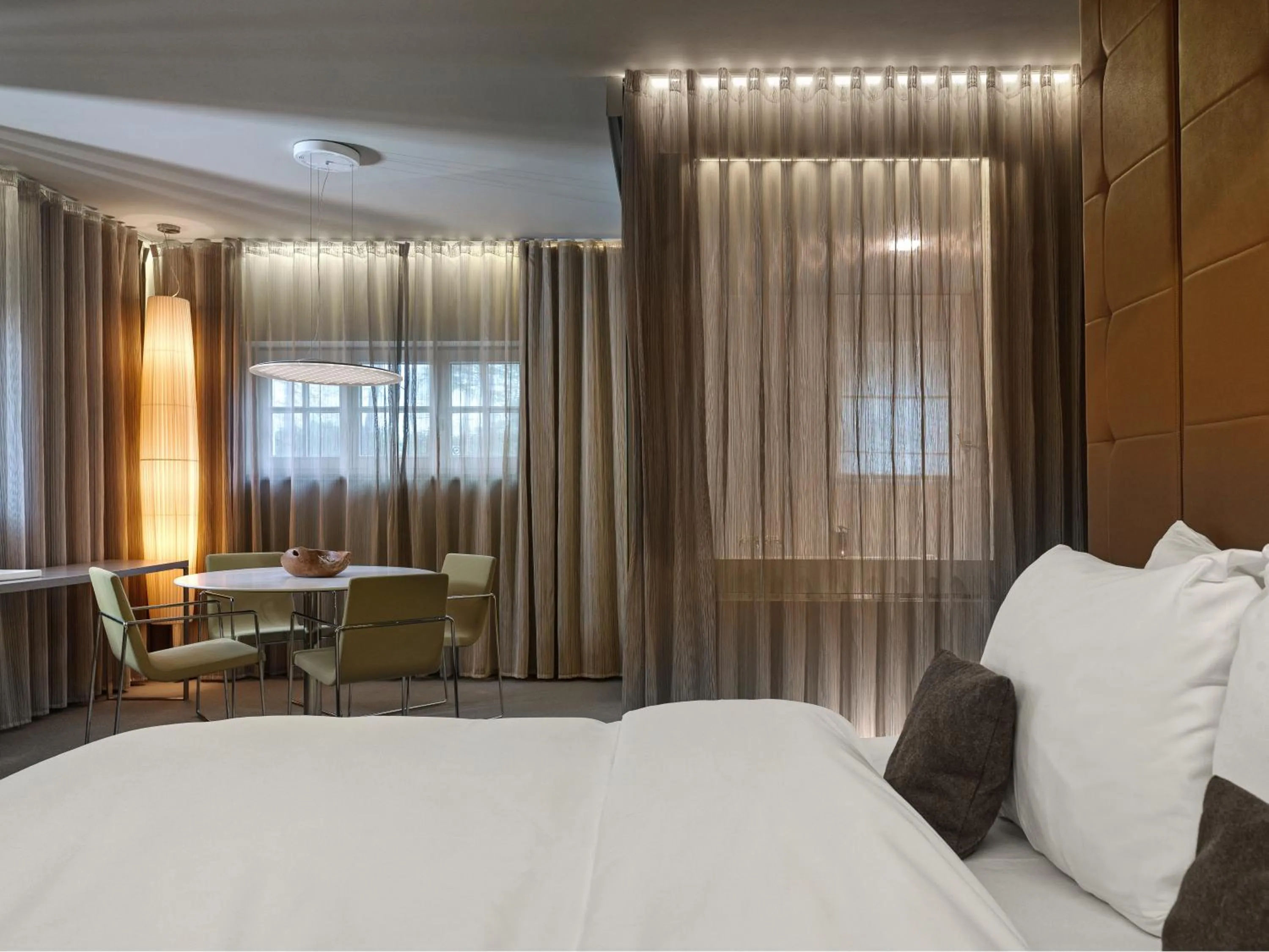 Bed in La Butte aux Bois a Small Luxury Hotel of the World