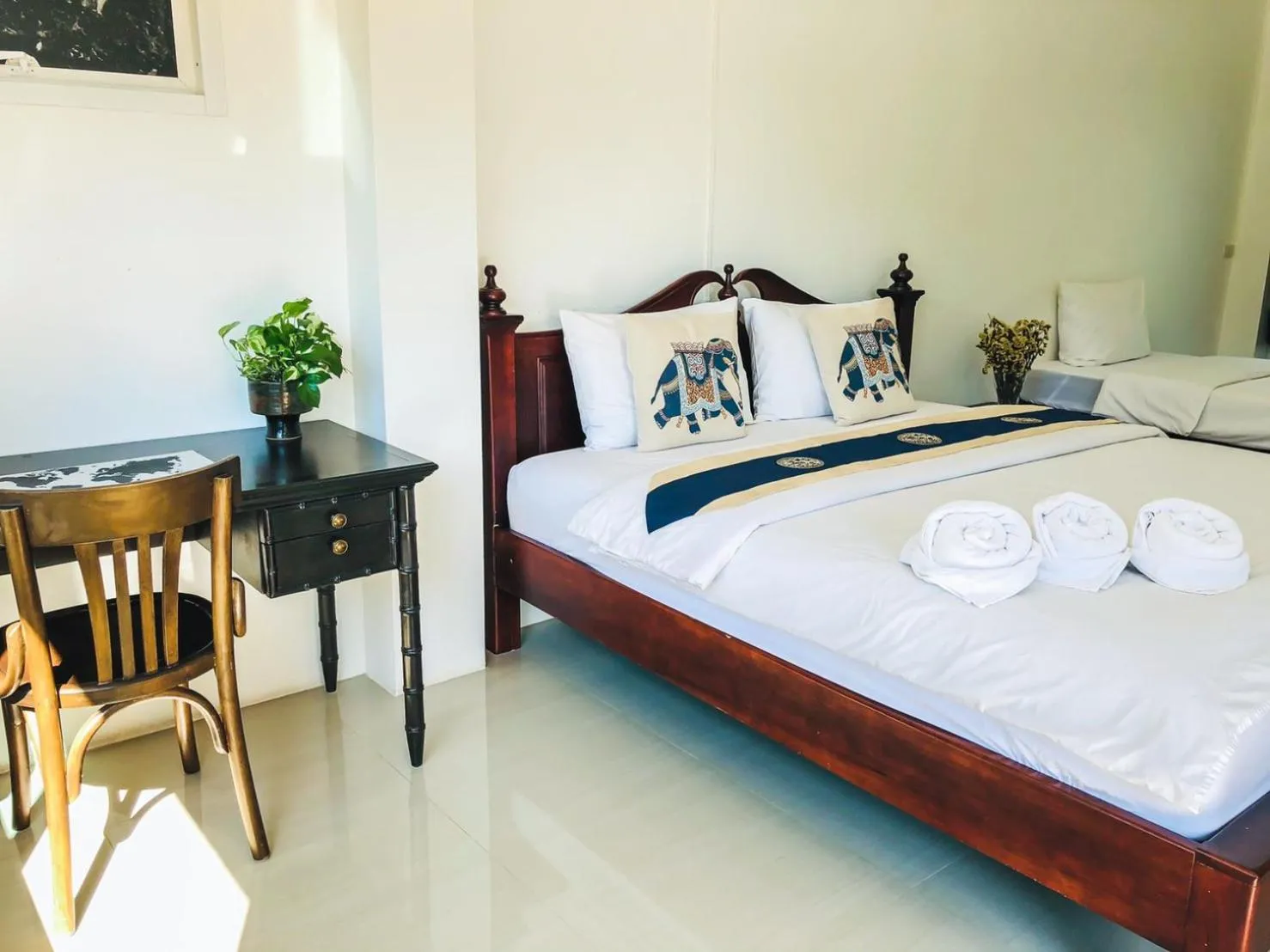 Bed in Baanlugchange Hotel โรงแรมบ้านลูกช้าง