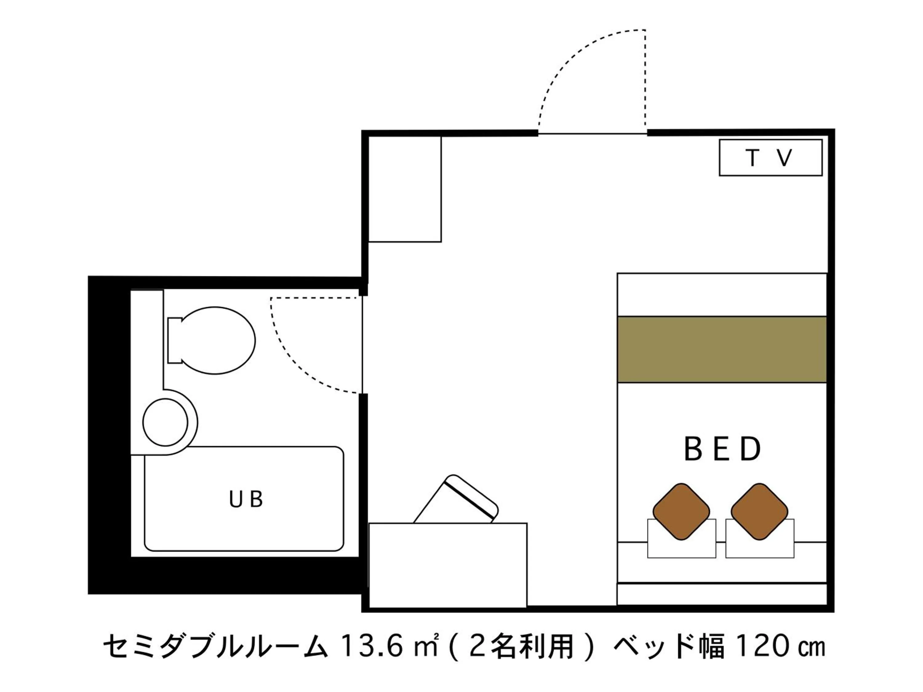 Photo of the whole room, Bed in Hotel AreaOne Nobeoka