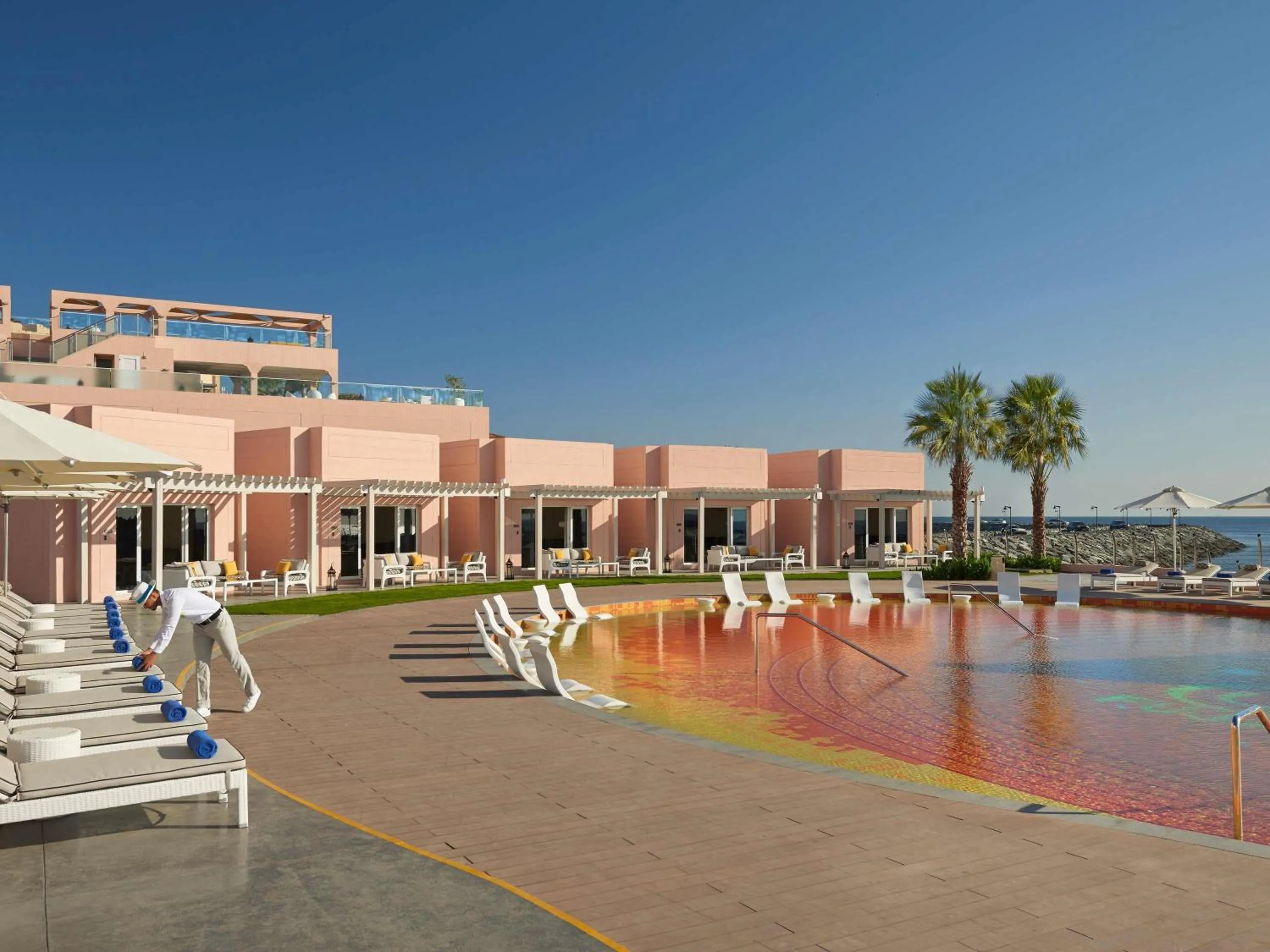 Pool view in Fairmont Fujairah Beach Resort