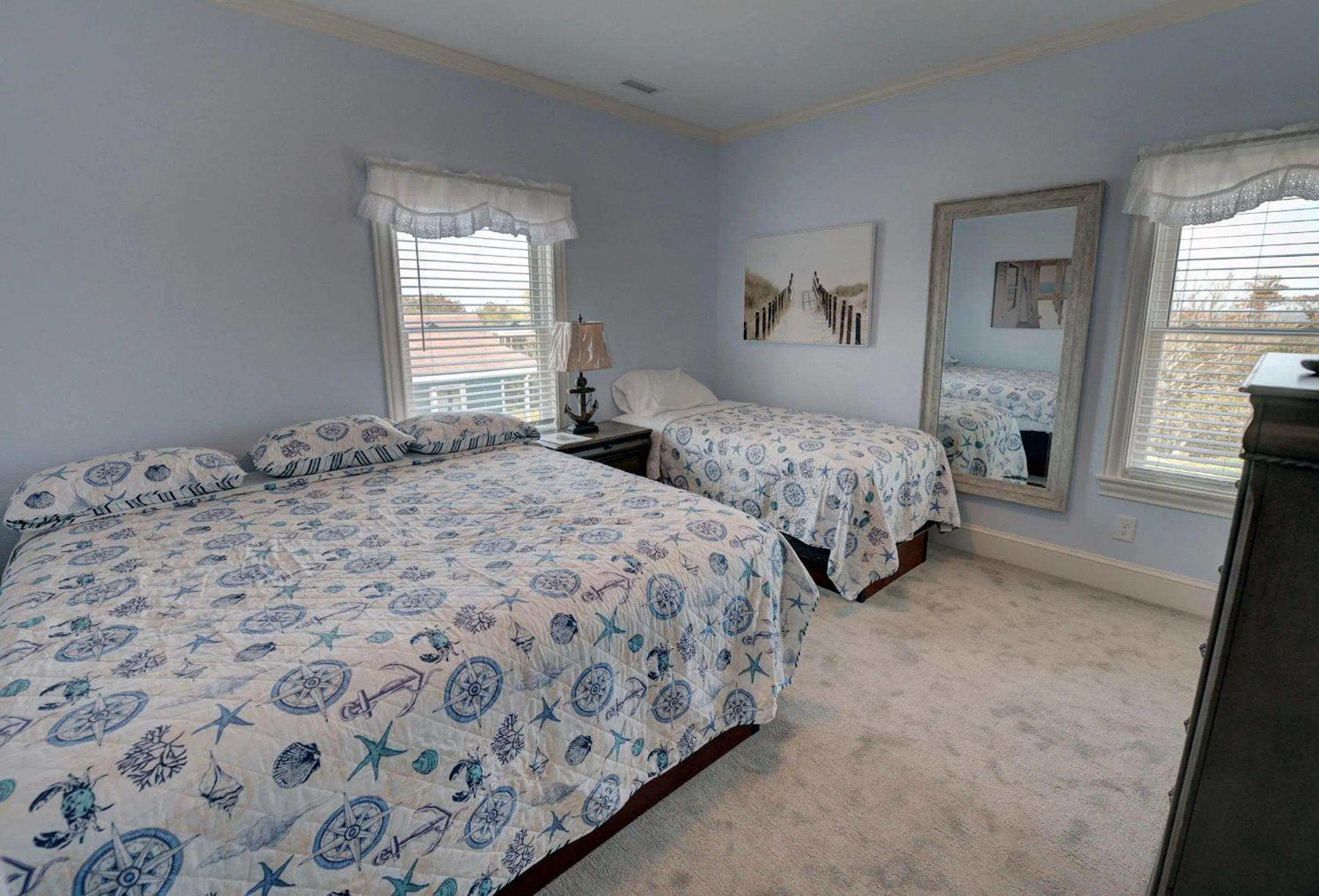 Bed in Outer Banks Motel - Village Accommodations