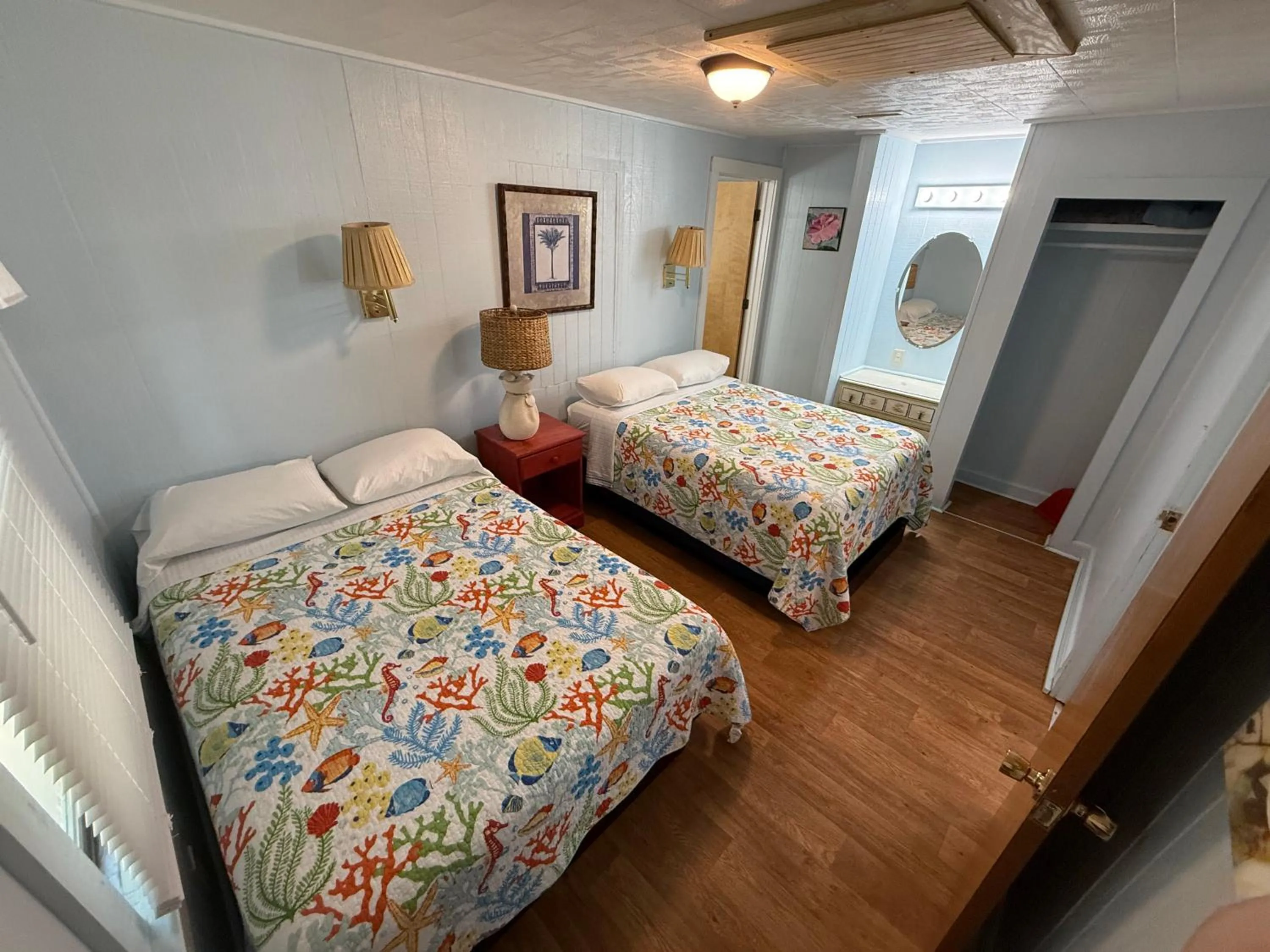 Bed in Outer Banks Motel - Village Accommodations
