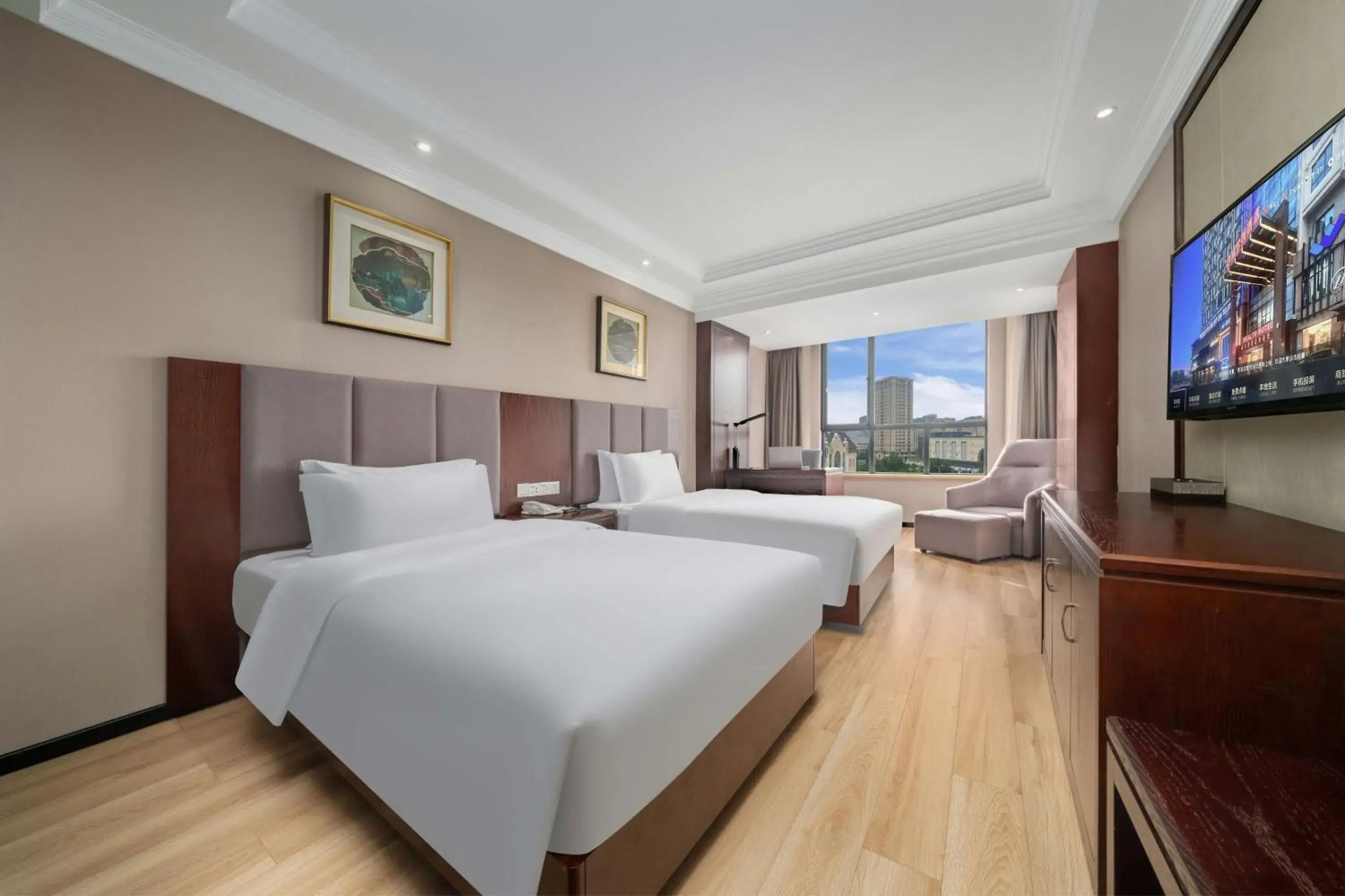 Superior Twin Room in Huzhou Wealth Hotel Superior Twin Room in Huzhou Wealth Hotel