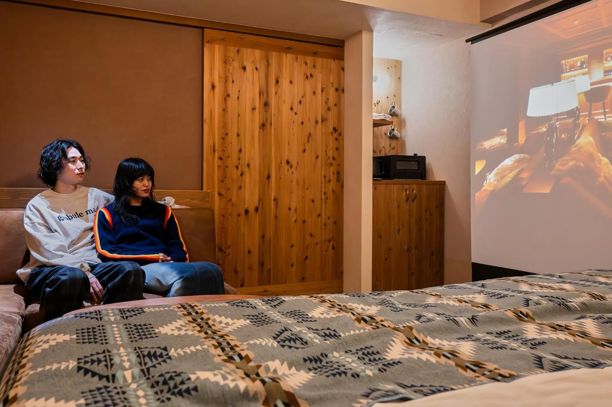 People, Bed in UNWIND HOTEL & BAR Sapporo