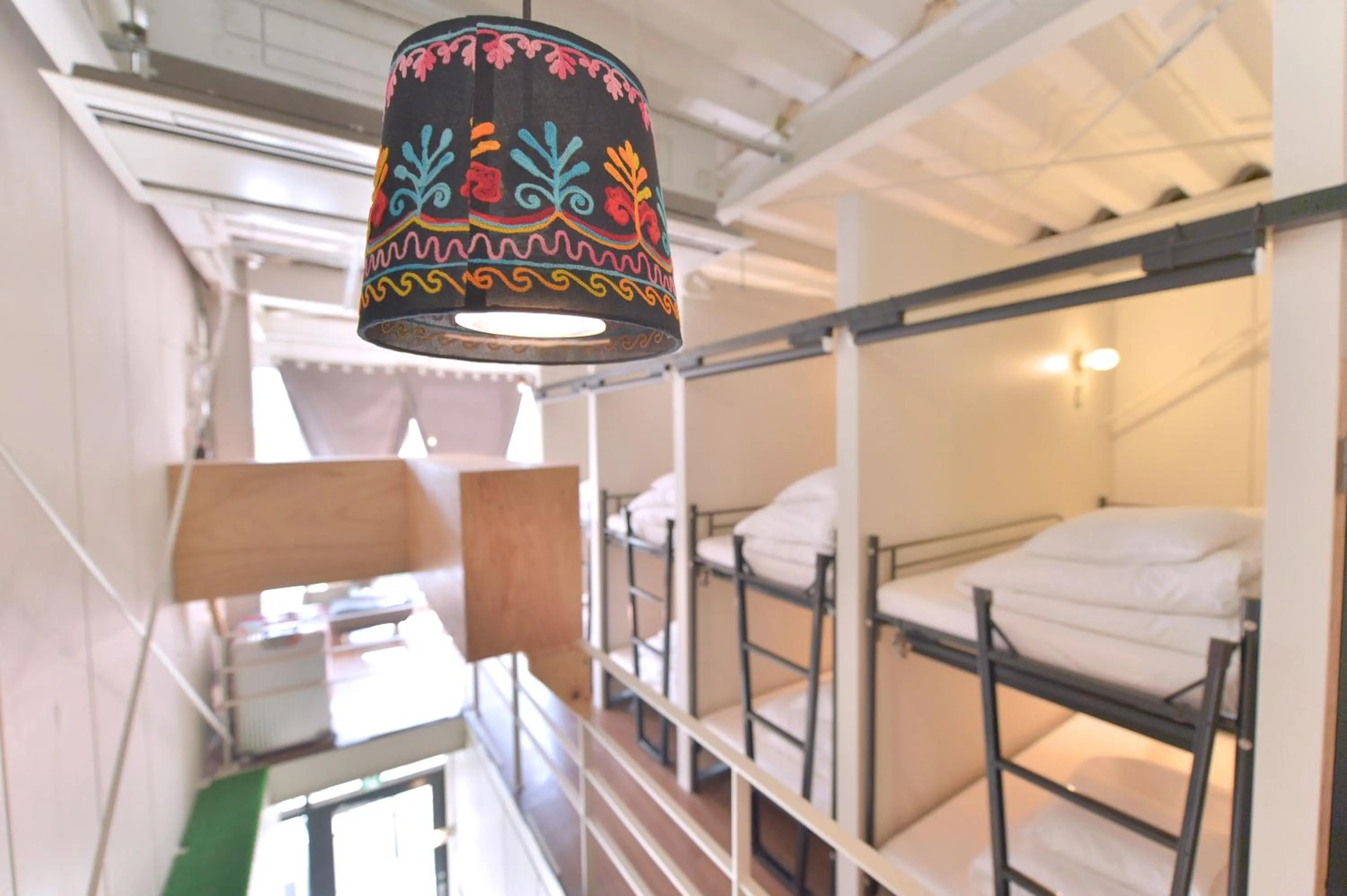 Decorative detail, Bed in Chillulu Hostel