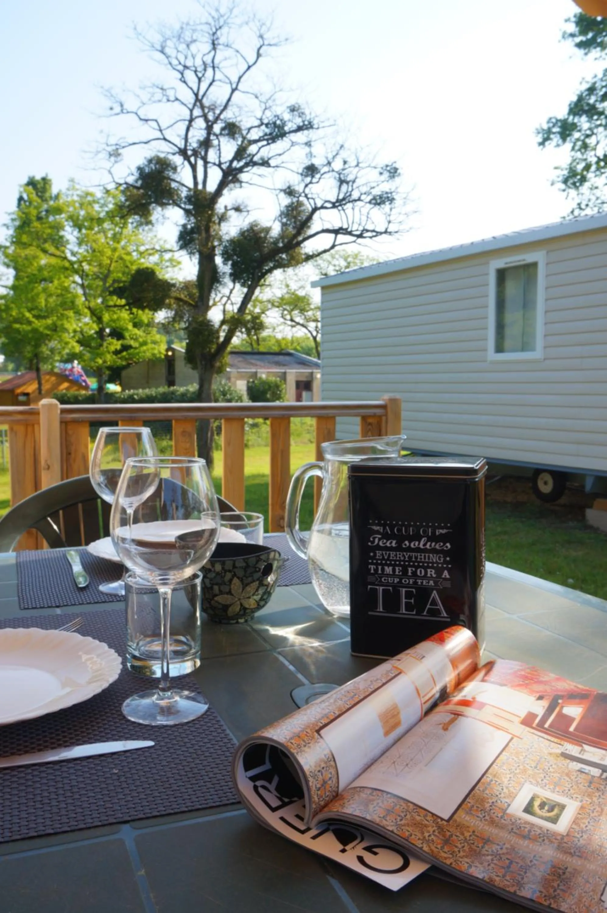 Balcony/Terrace in Camping de l'île