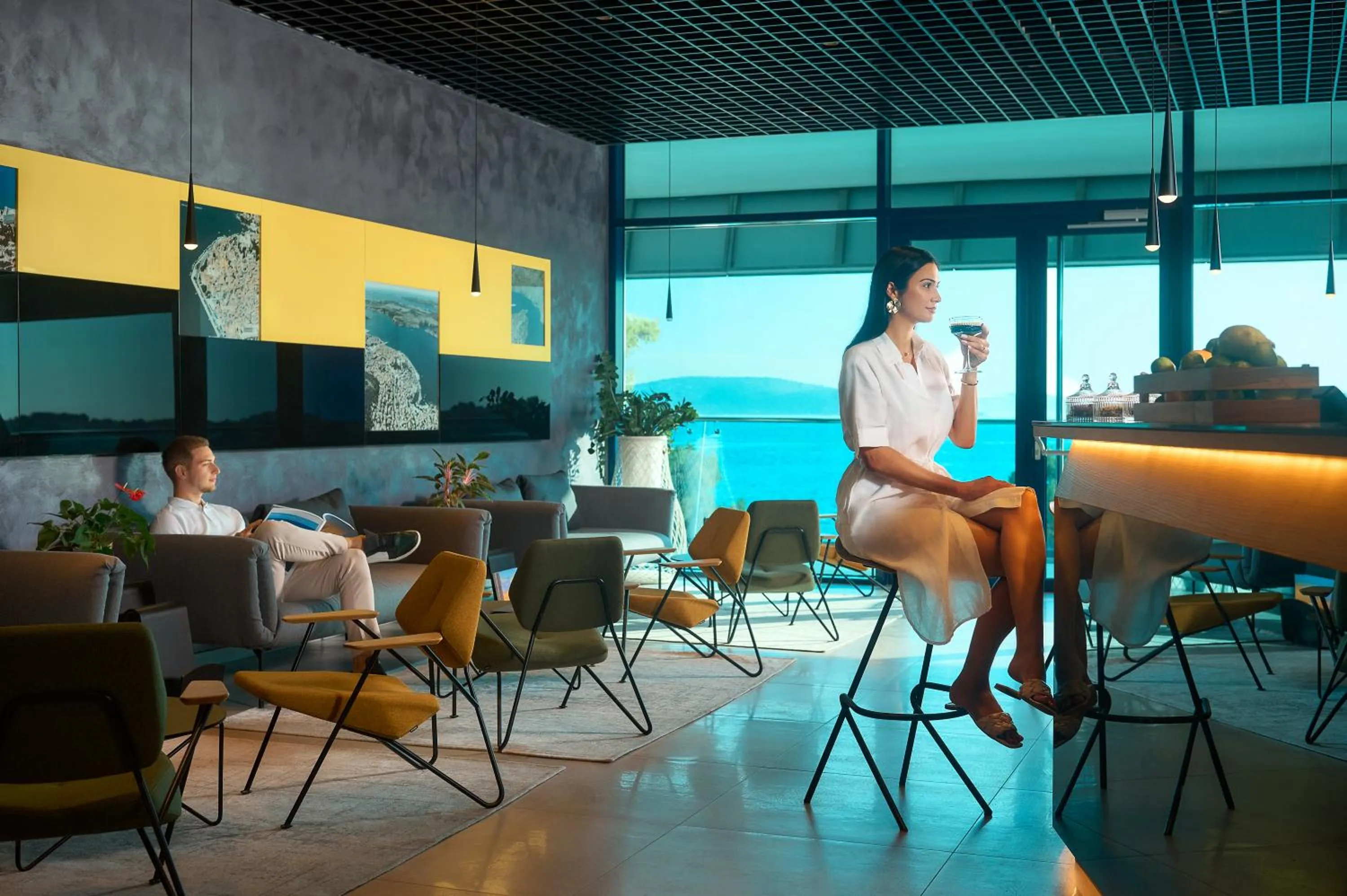 Lounge or bar in Hotel Olympia Sky