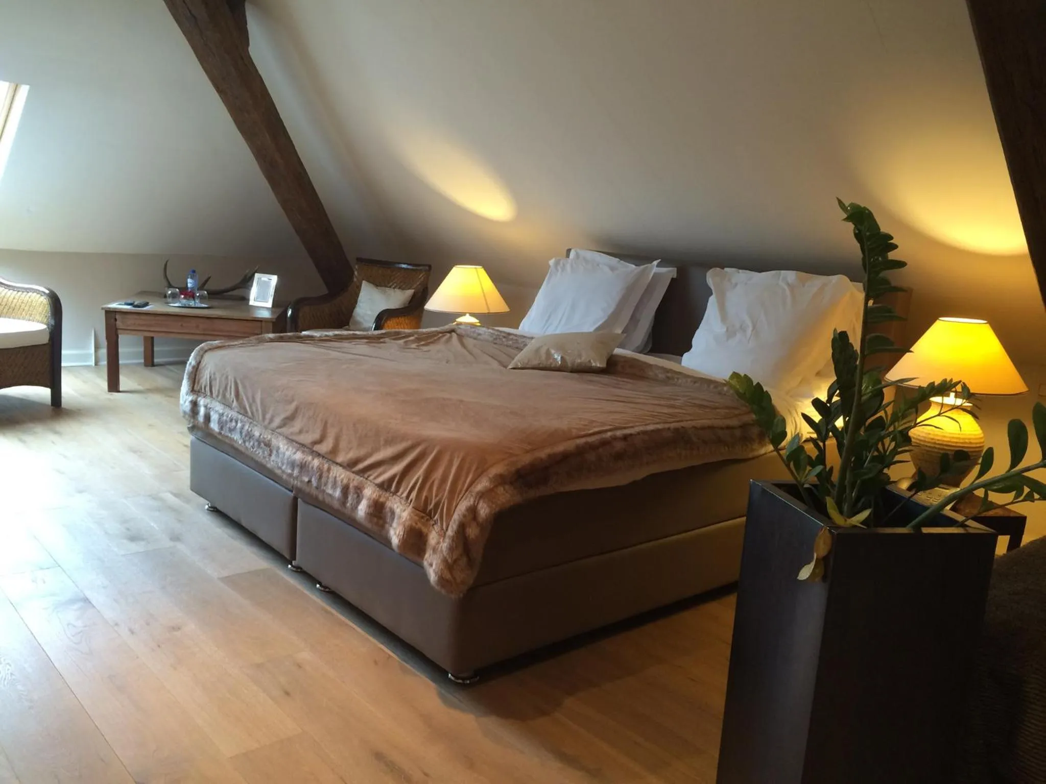 Decorative detail, Bed in Hotel Dufays