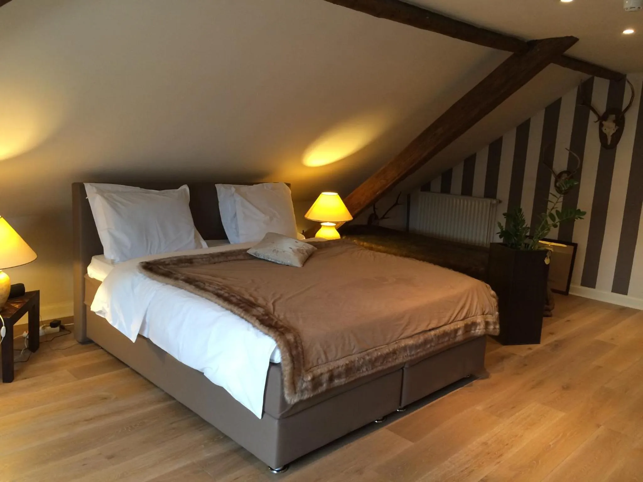 Decorative detail, Bed in Hotel Dufays