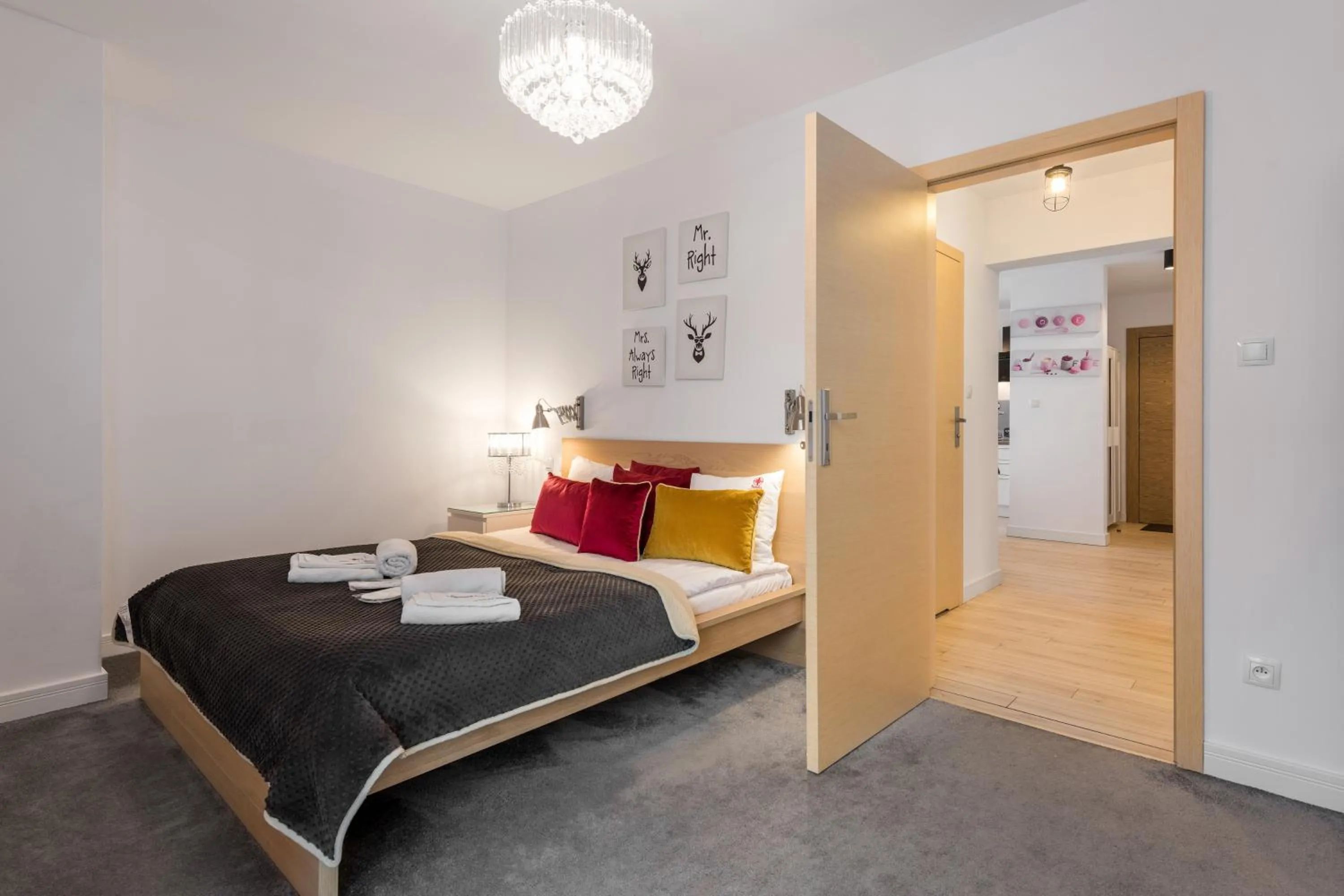 Bedroom, Bed in Bory6a Apartamenty & Free Parking