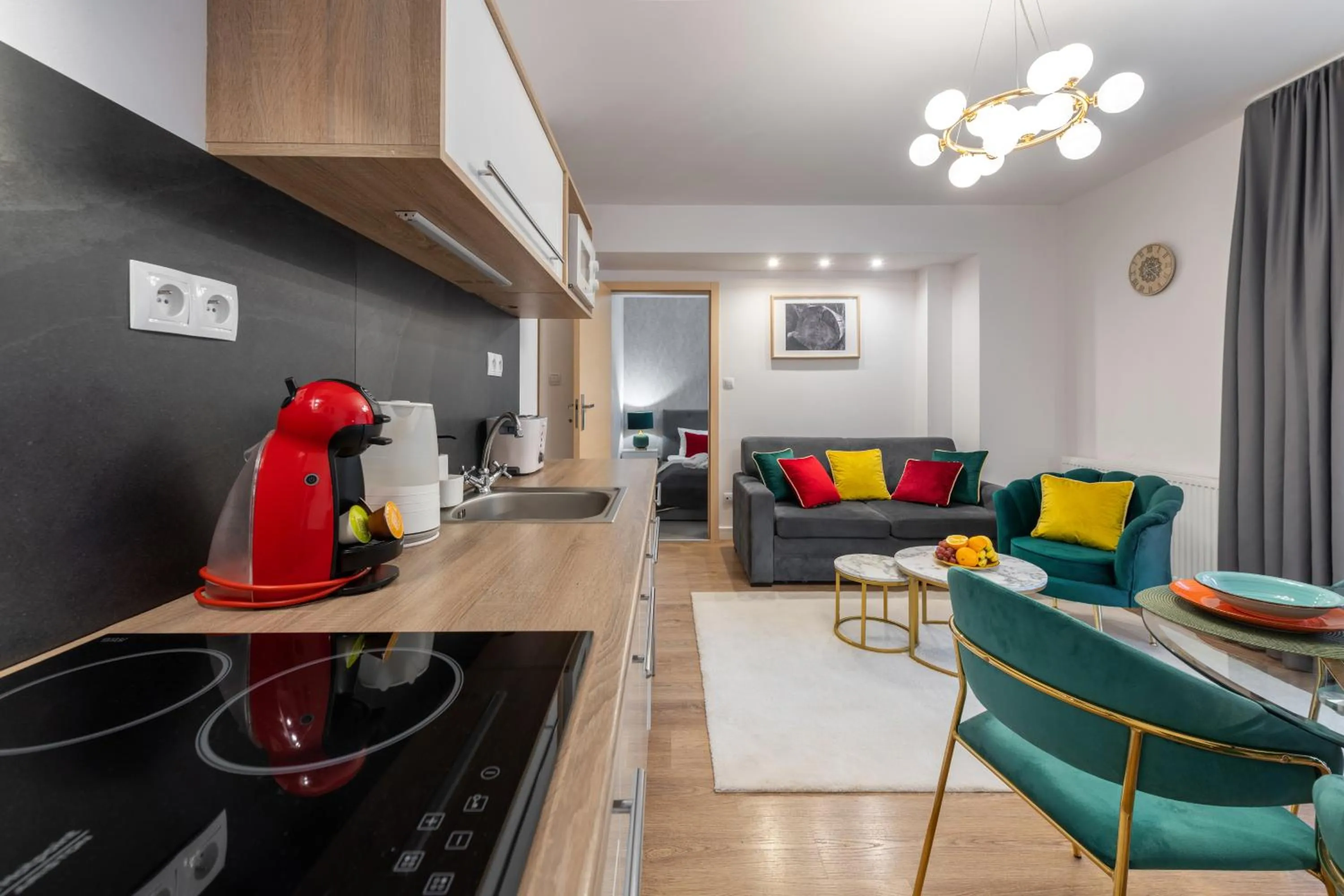 Kitchen or kitchenette in Bory6a Apartamenty & Free Parking