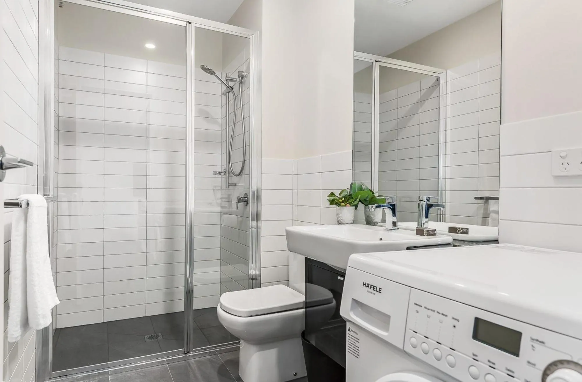 Shower in 110 Hampden Apartments