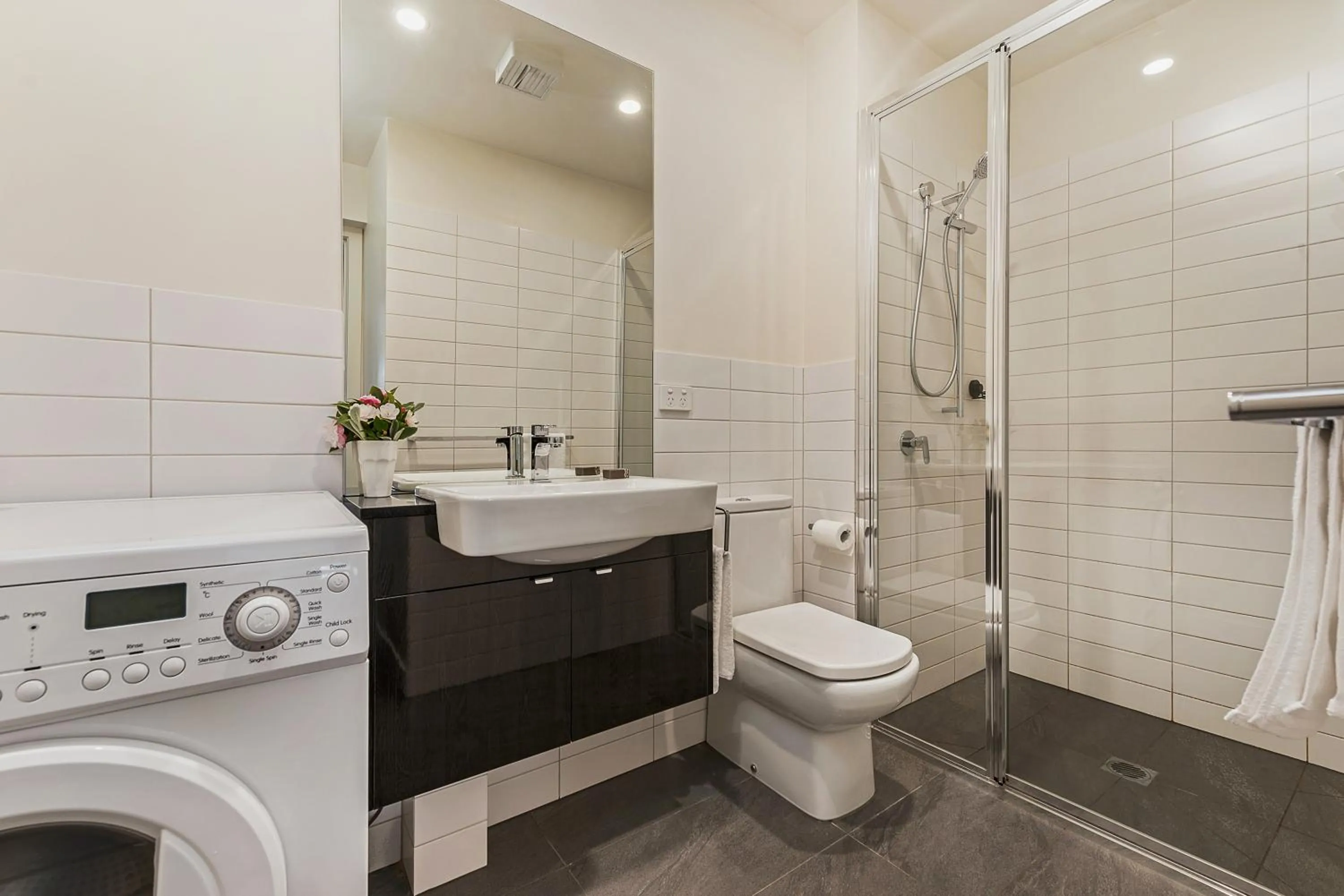 Shower in 110 Hampden Apartments