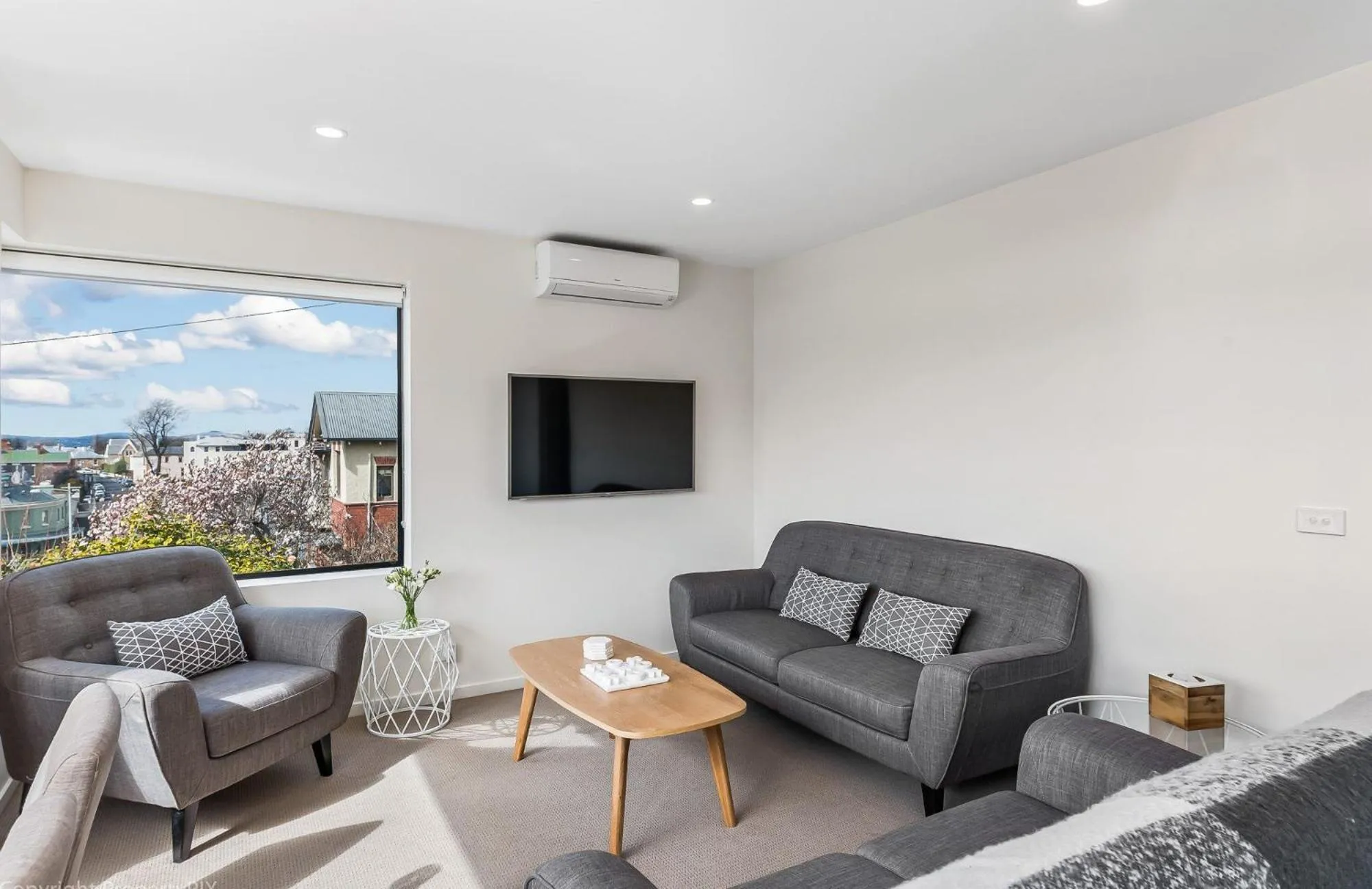 Living room in 110 Hampden Apartments