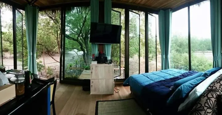 Photo of the whole room, Bed in Calm at Bangphat