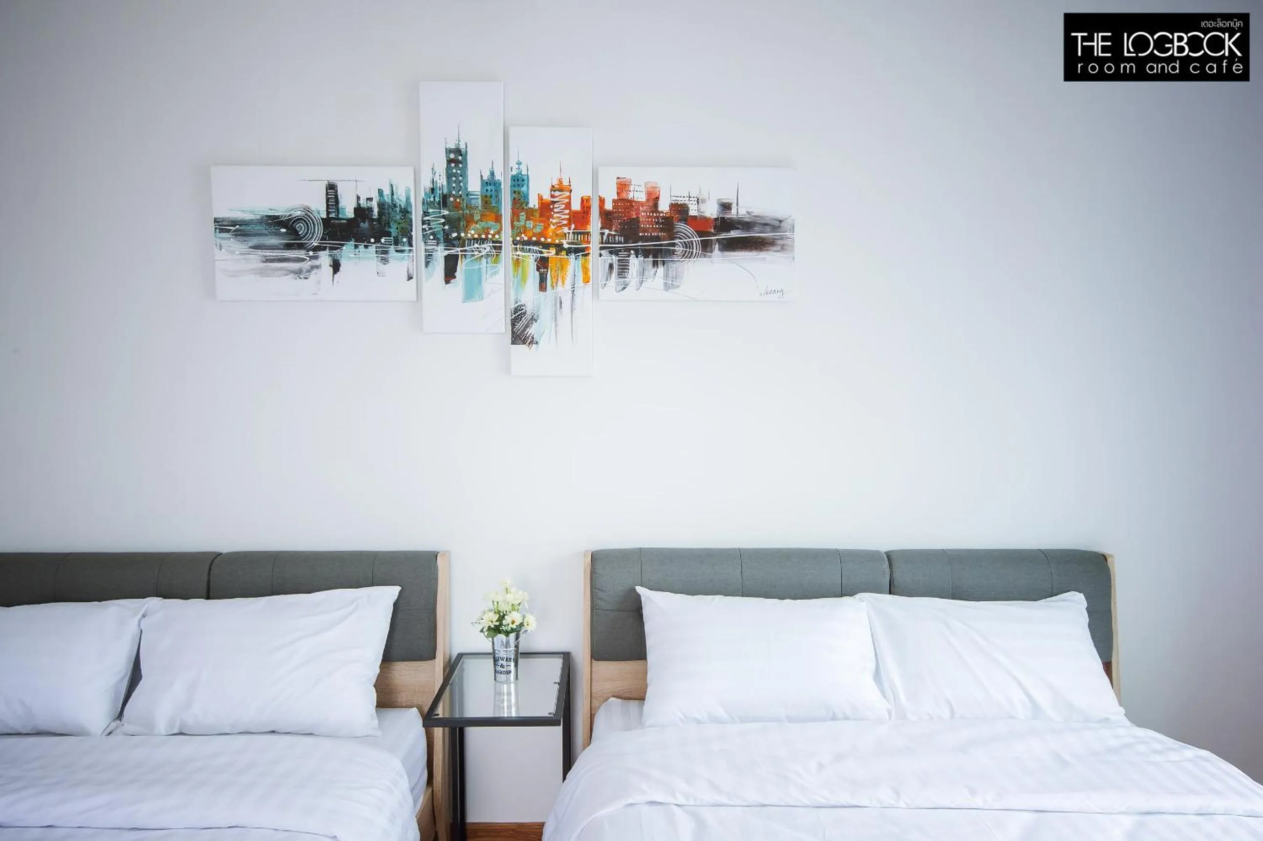 Decorative detail, Bed in The LogBook Room and Cafe'