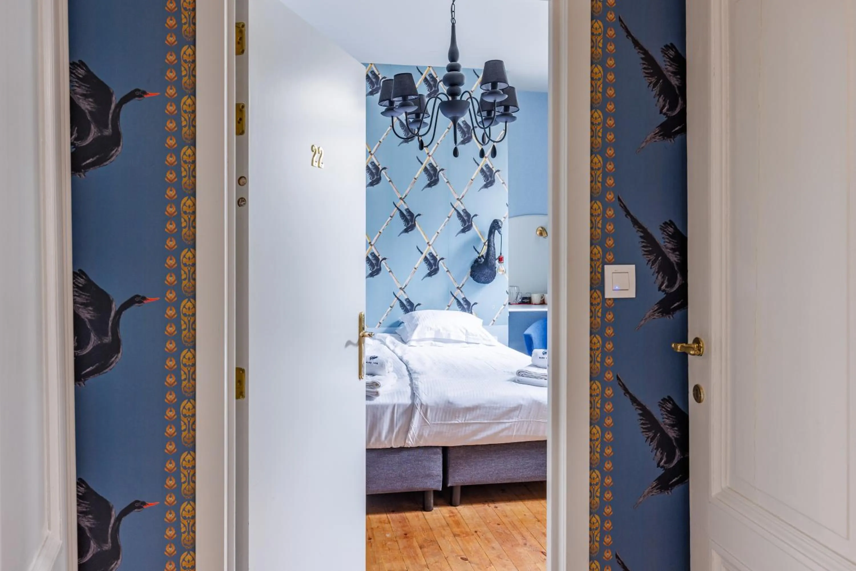 Bed in The Black Swan Hotel