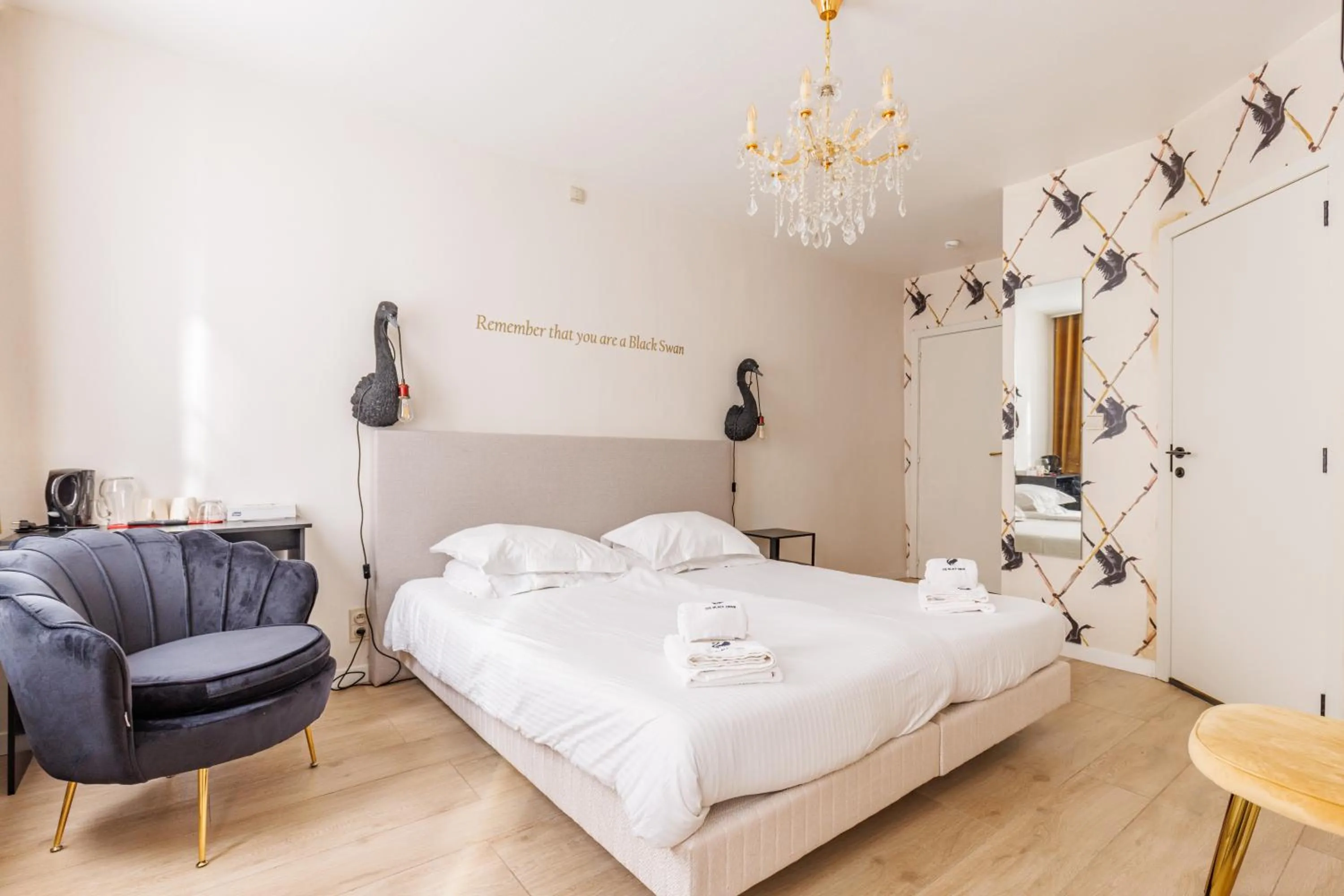 Bed in The Black Swan Hotel