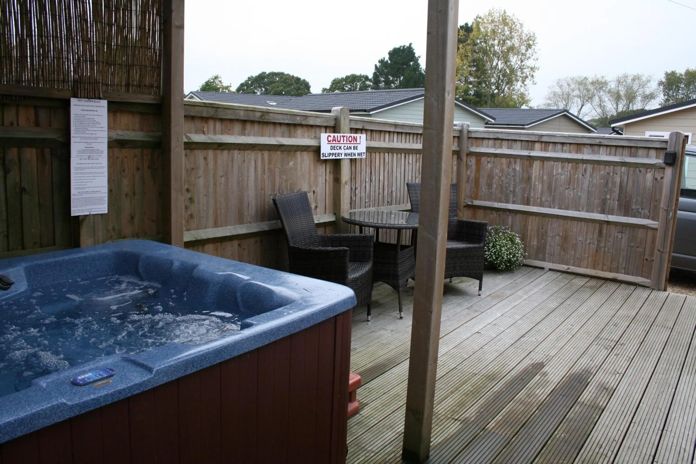 Patio in Golden Cross Holiday Park