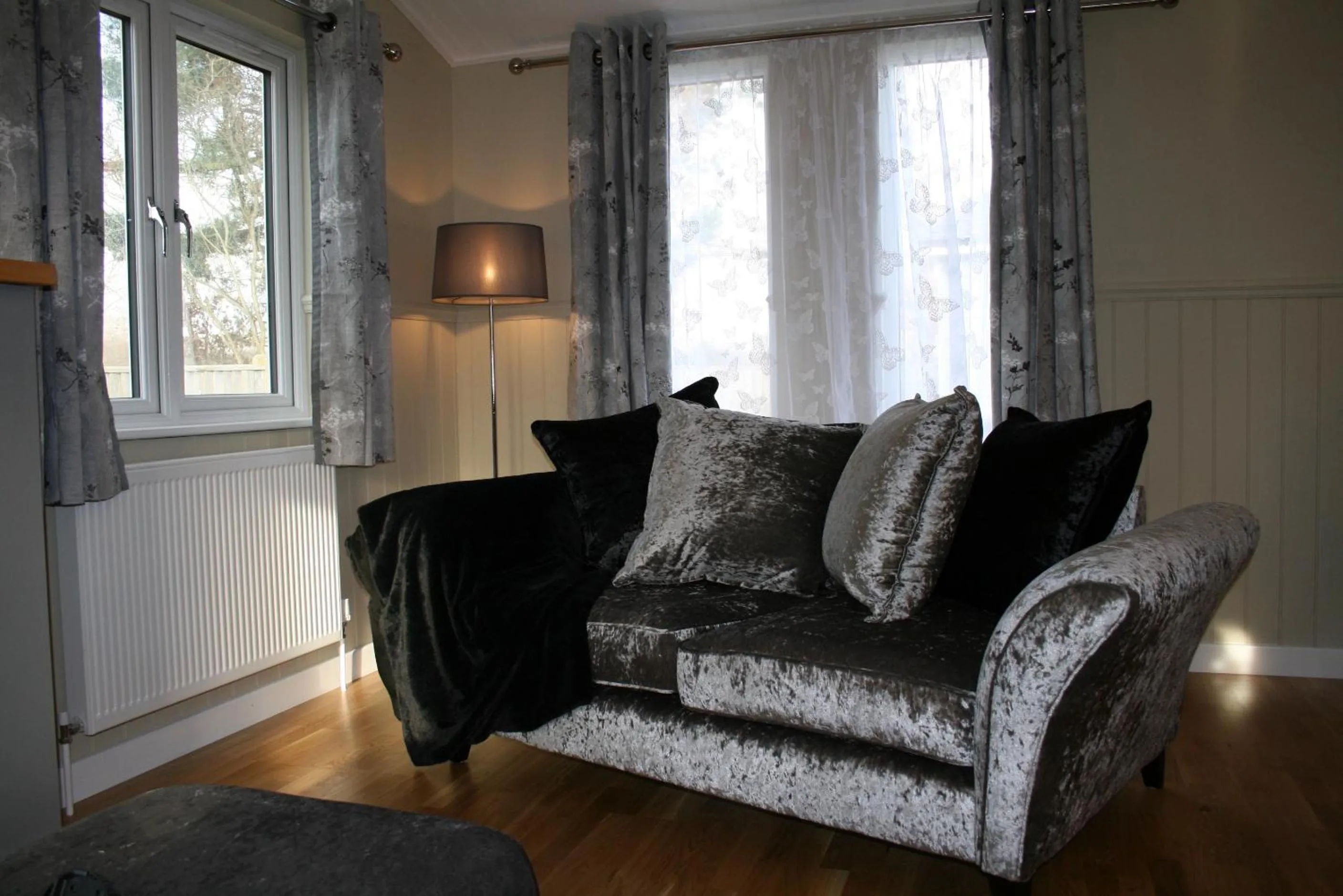 Living room in Golden Cross Holiday Park