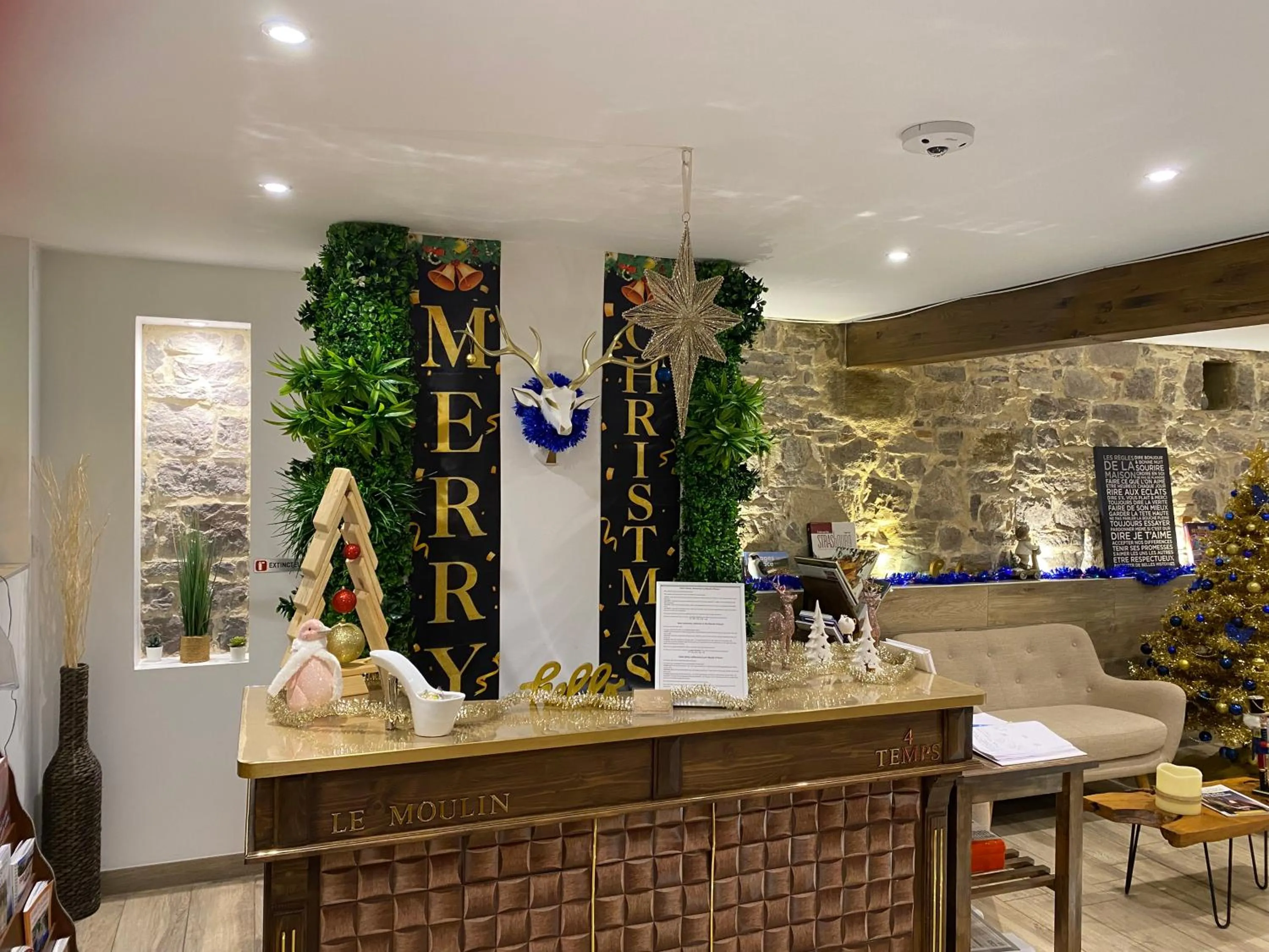 Lobby or reception in Le Moulin d'Oscar & Spa - Mulhouse Nord