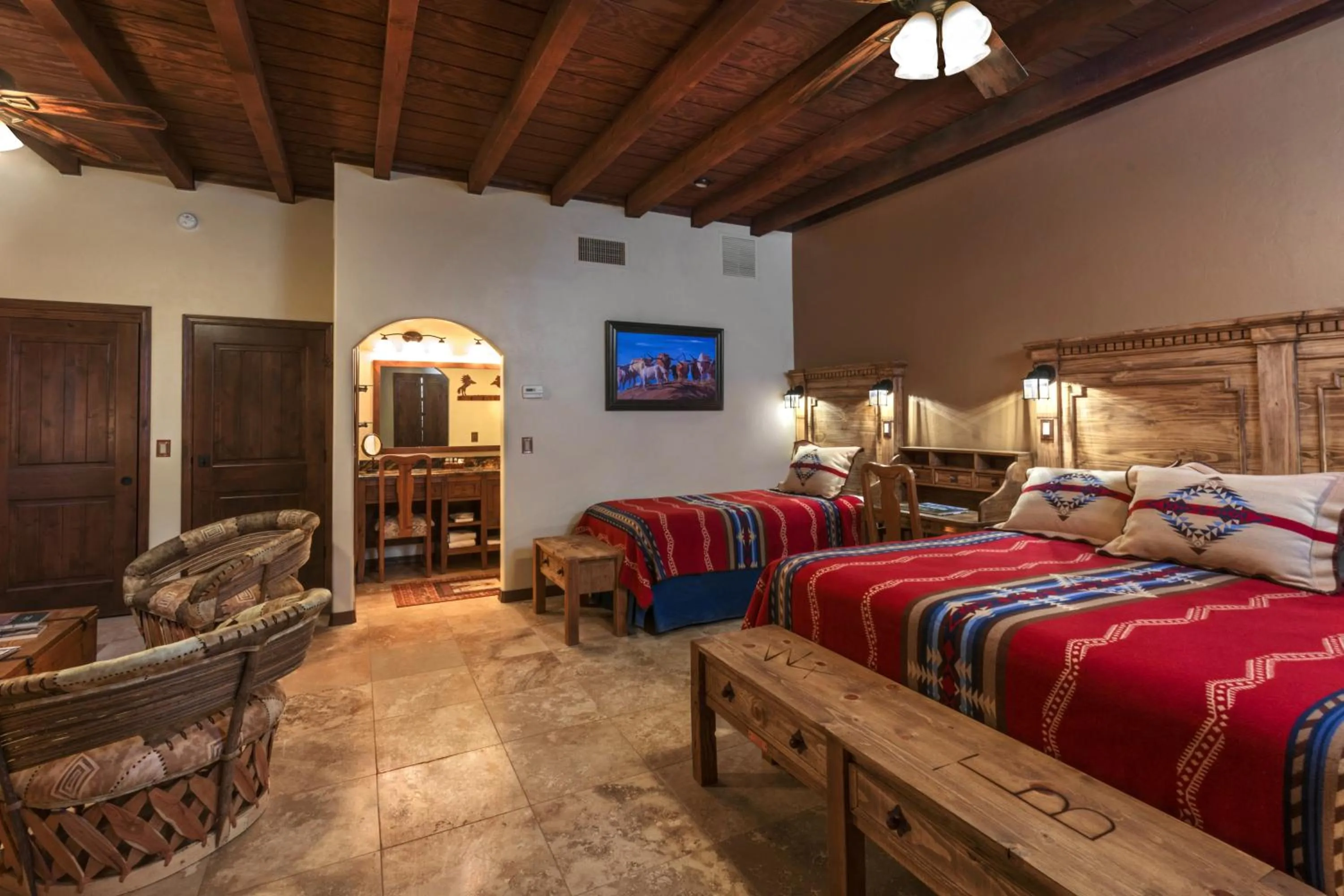 Photo of the whole room, Bed in White Stallion Ranch