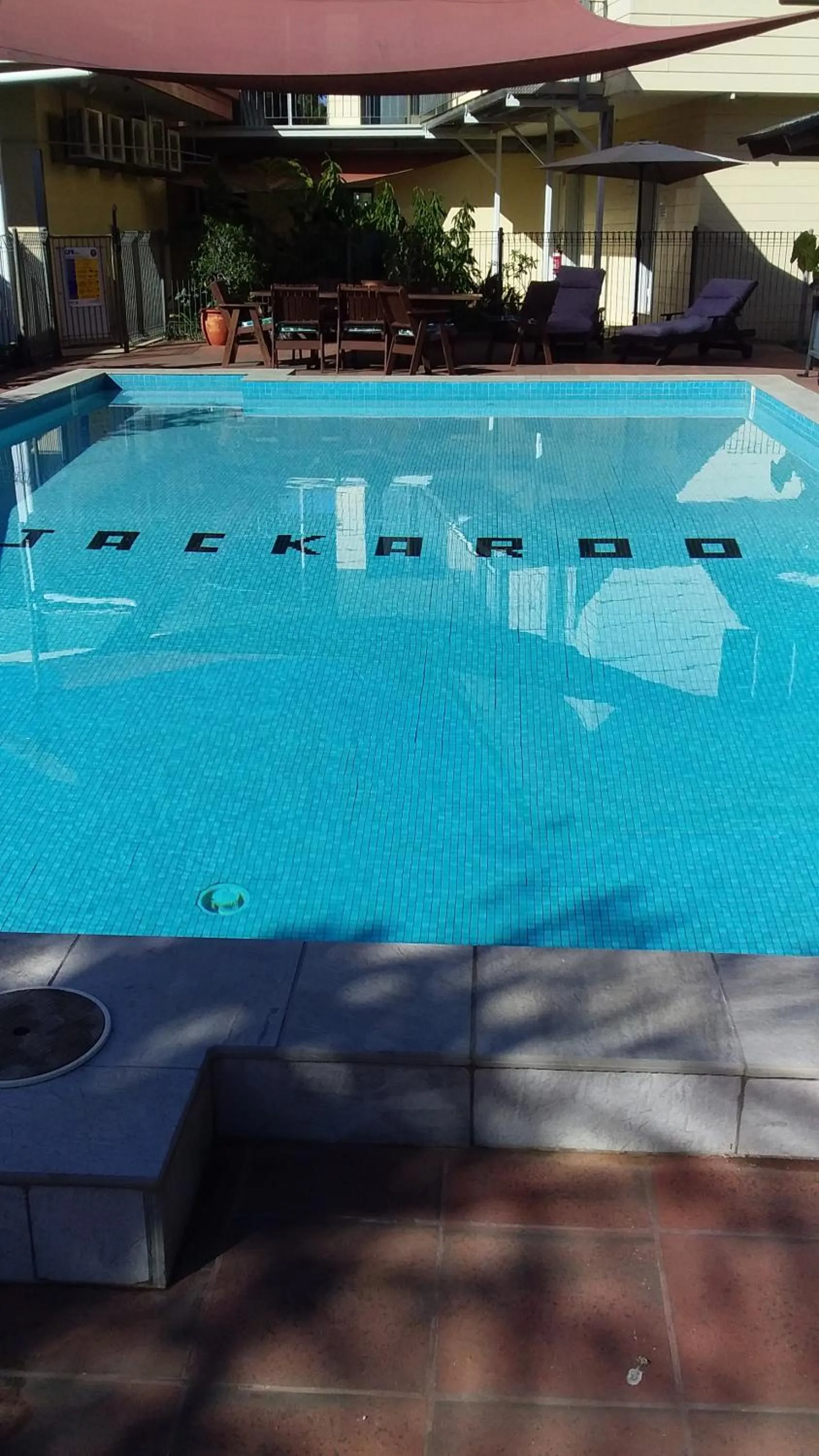 Swimming pool in Jackaroo Motel