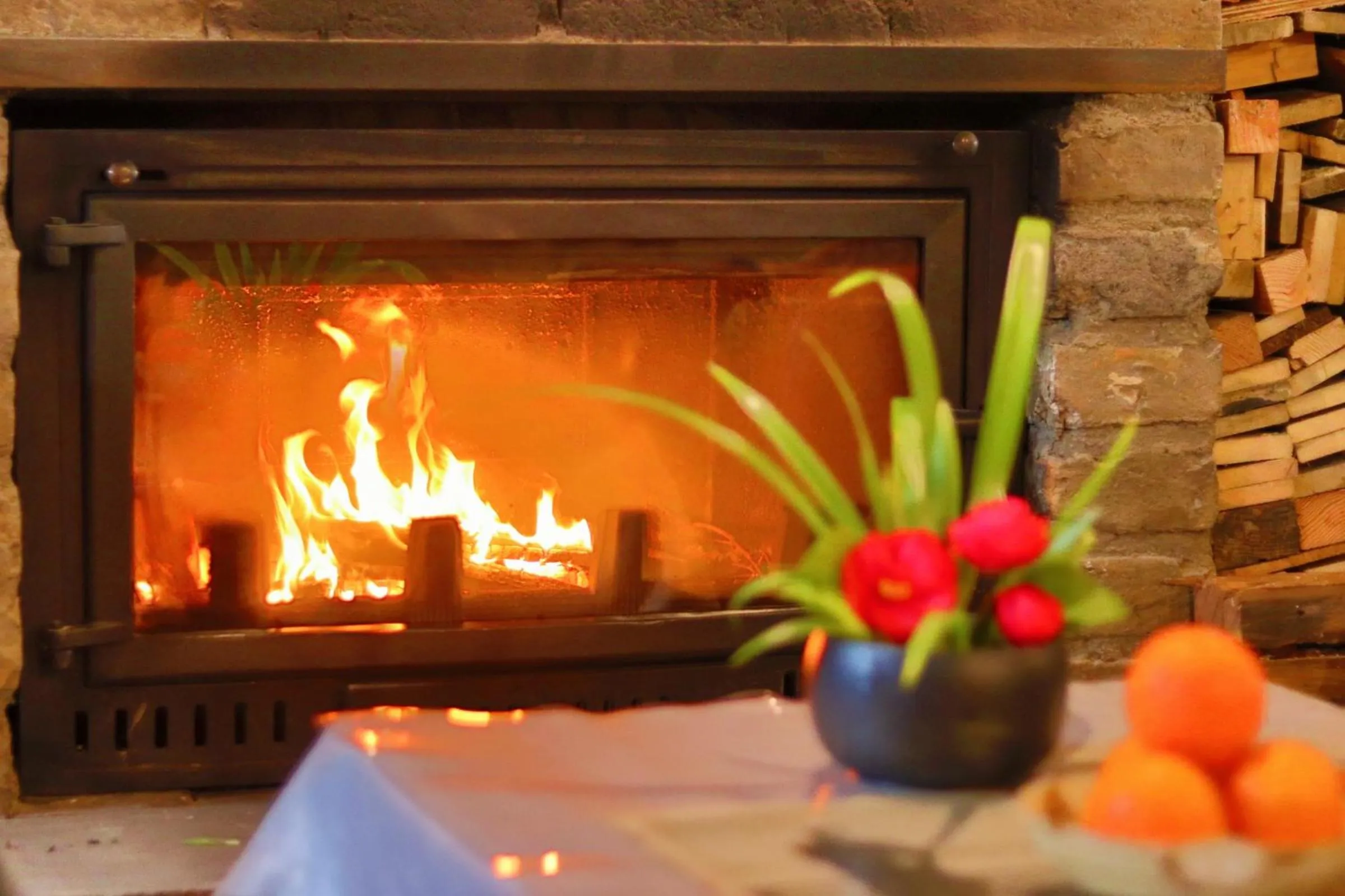 fireplace in Mild Spring Boutique Hotel