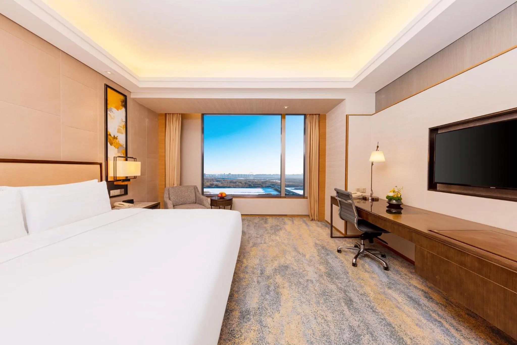 Bedroom, Bed in Shangri-La Songbei, Harbin