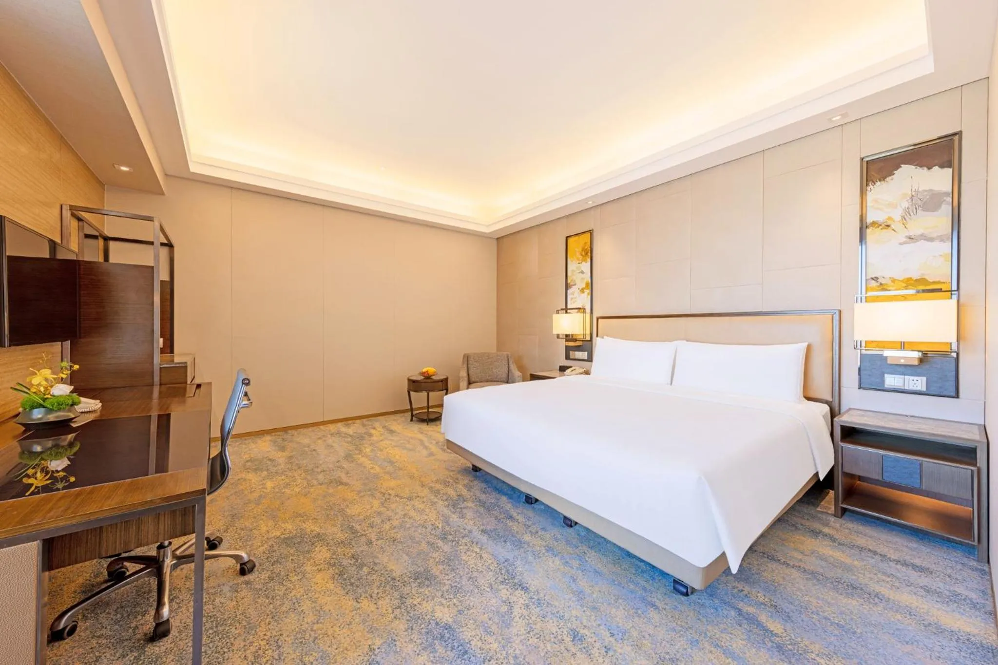 Photo of the whole room, Bed in Shangri-La Songbei, Harbin