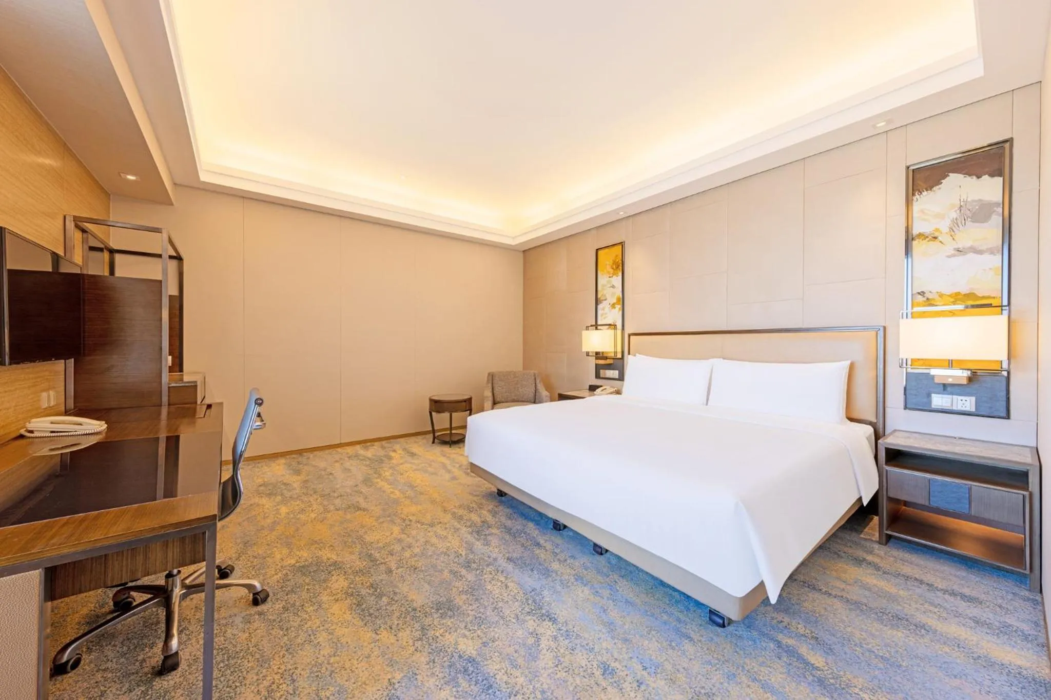 Photo of the whole room, Bed in Shangri-La Songbei, Harbin