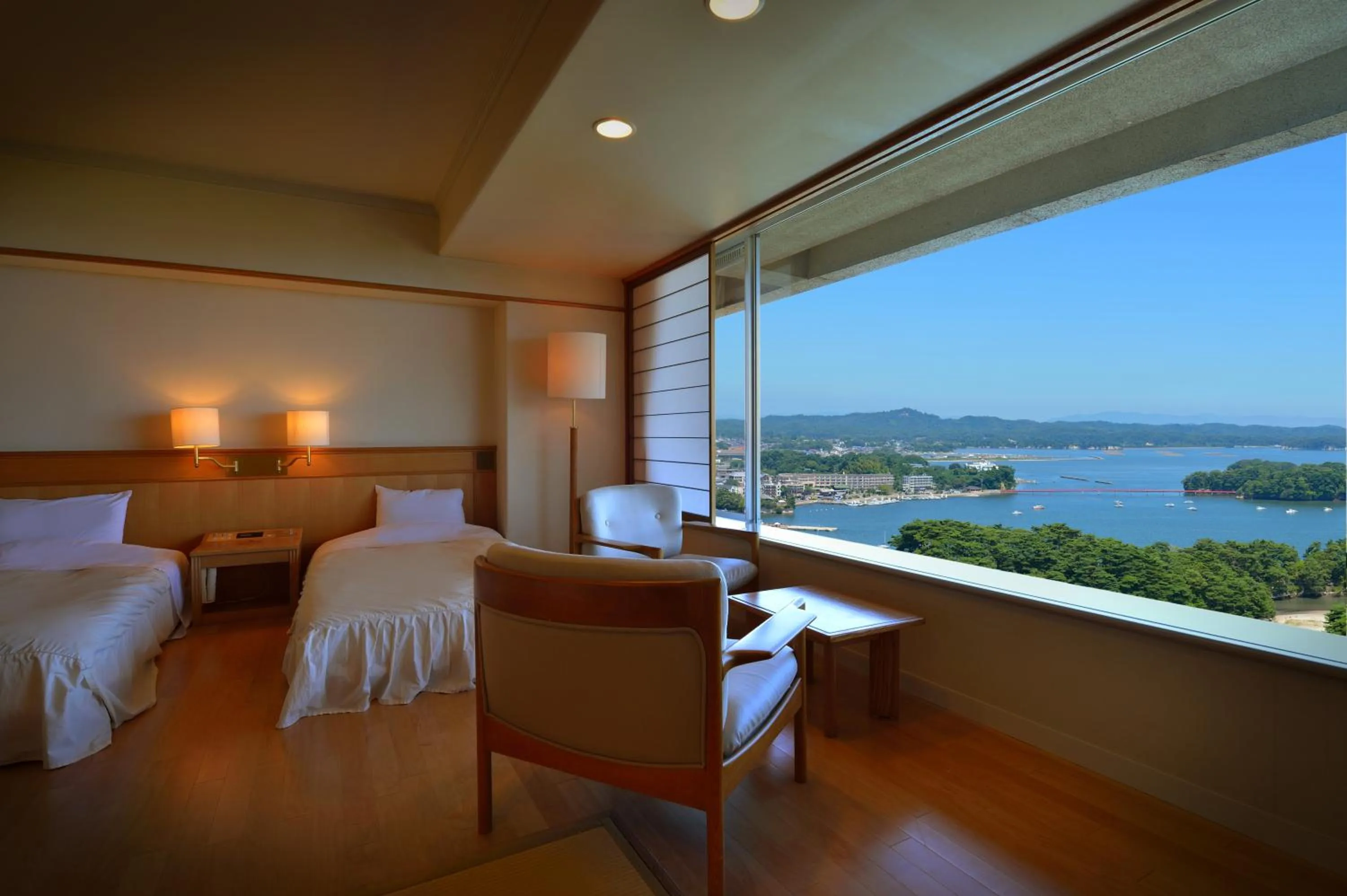 Photo of the whole room, Bed in Hotel Matsushima Taikanso