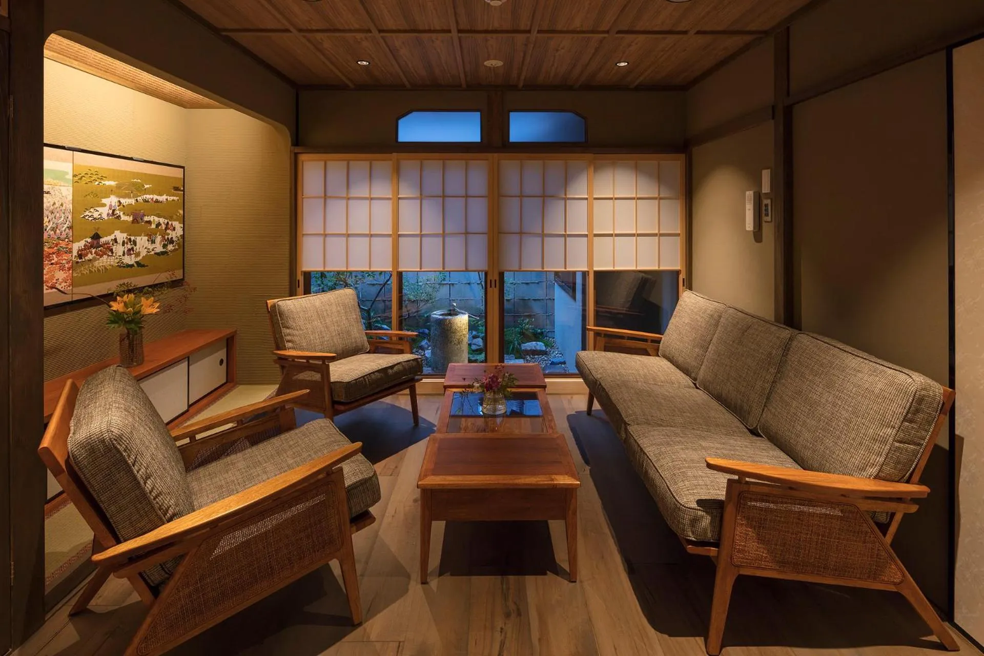 Living room in Sumitsugu Machiya House