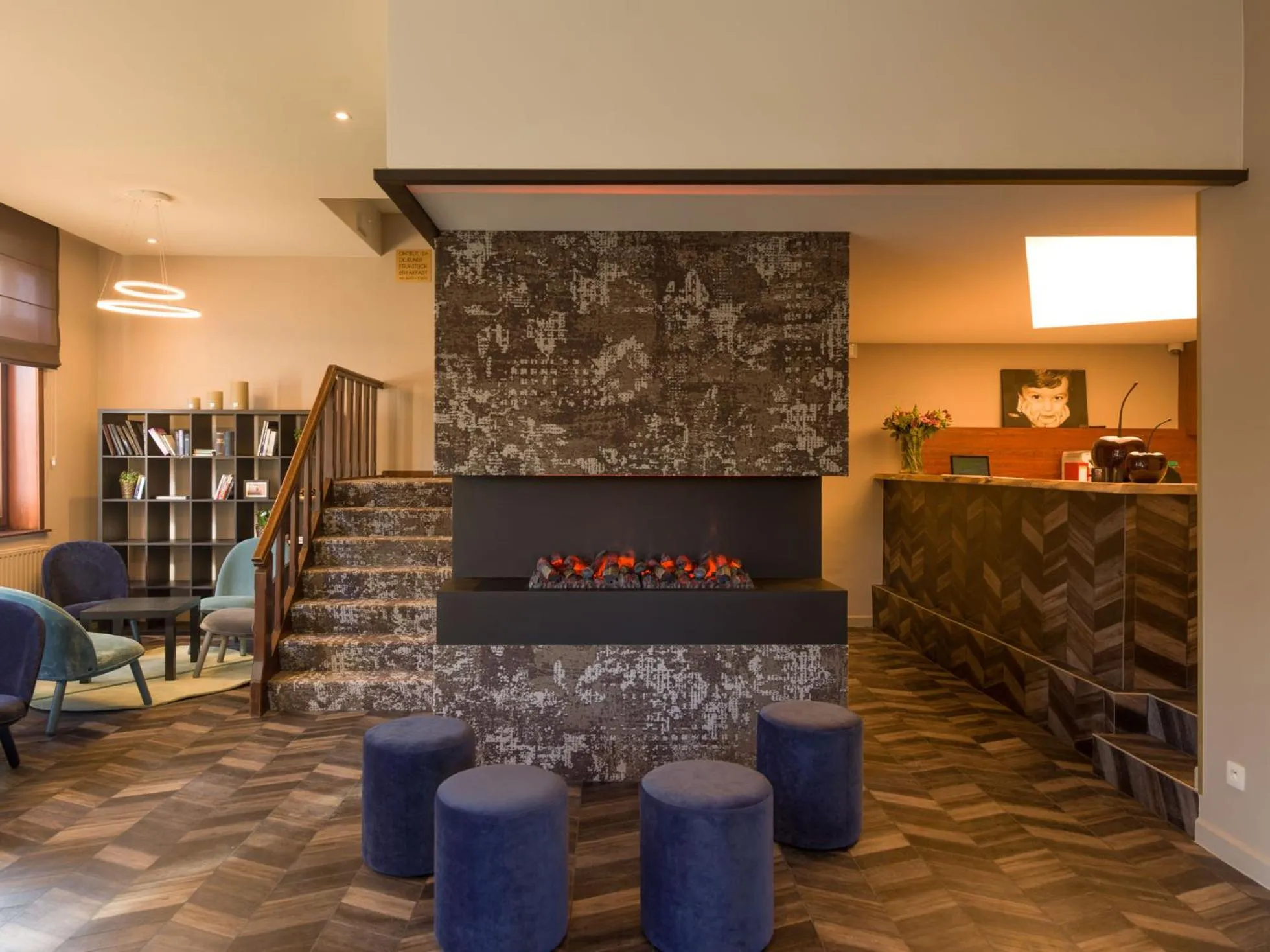 Lobby or reception in Hotel Olympia in Bruges