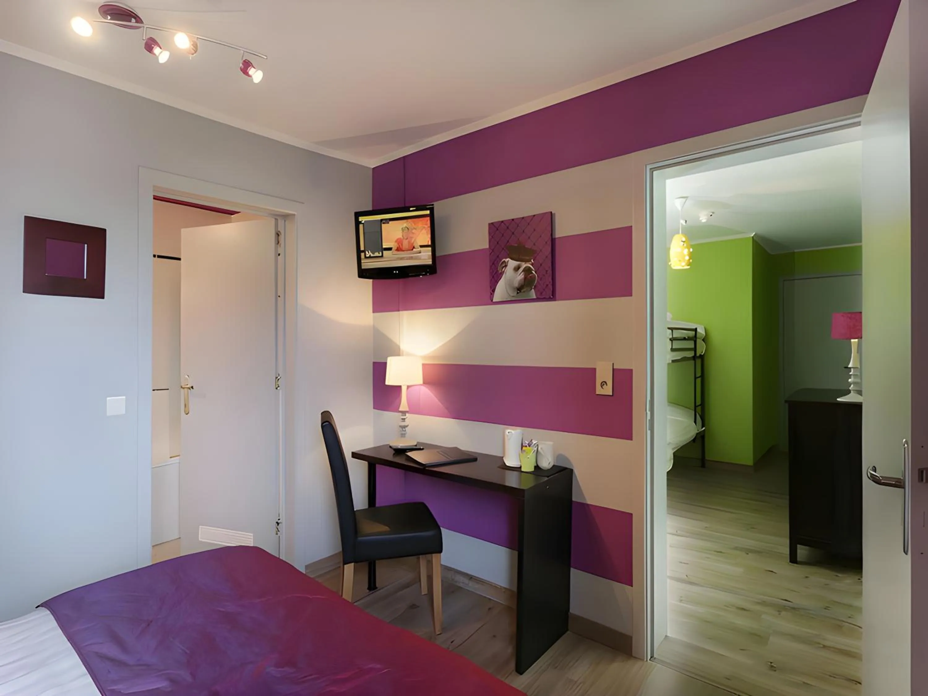 Bed in Hotel Myrtilles