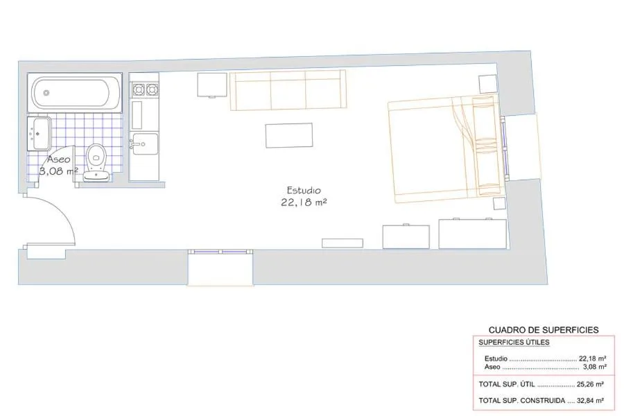 Photo of the whole room in Apartamentos Los Cantaros