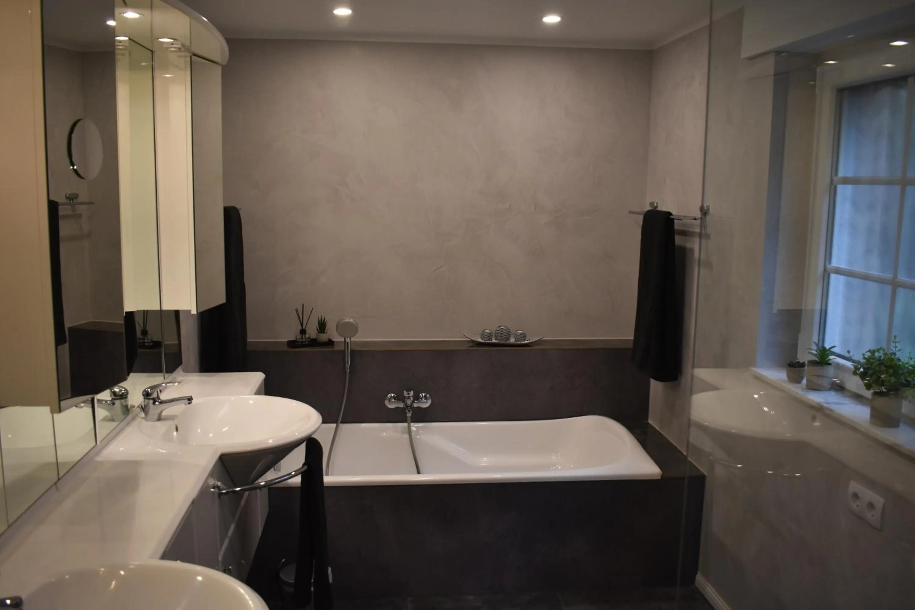Bathroom in Ferienwohnung JaRa 1 mit Sauna