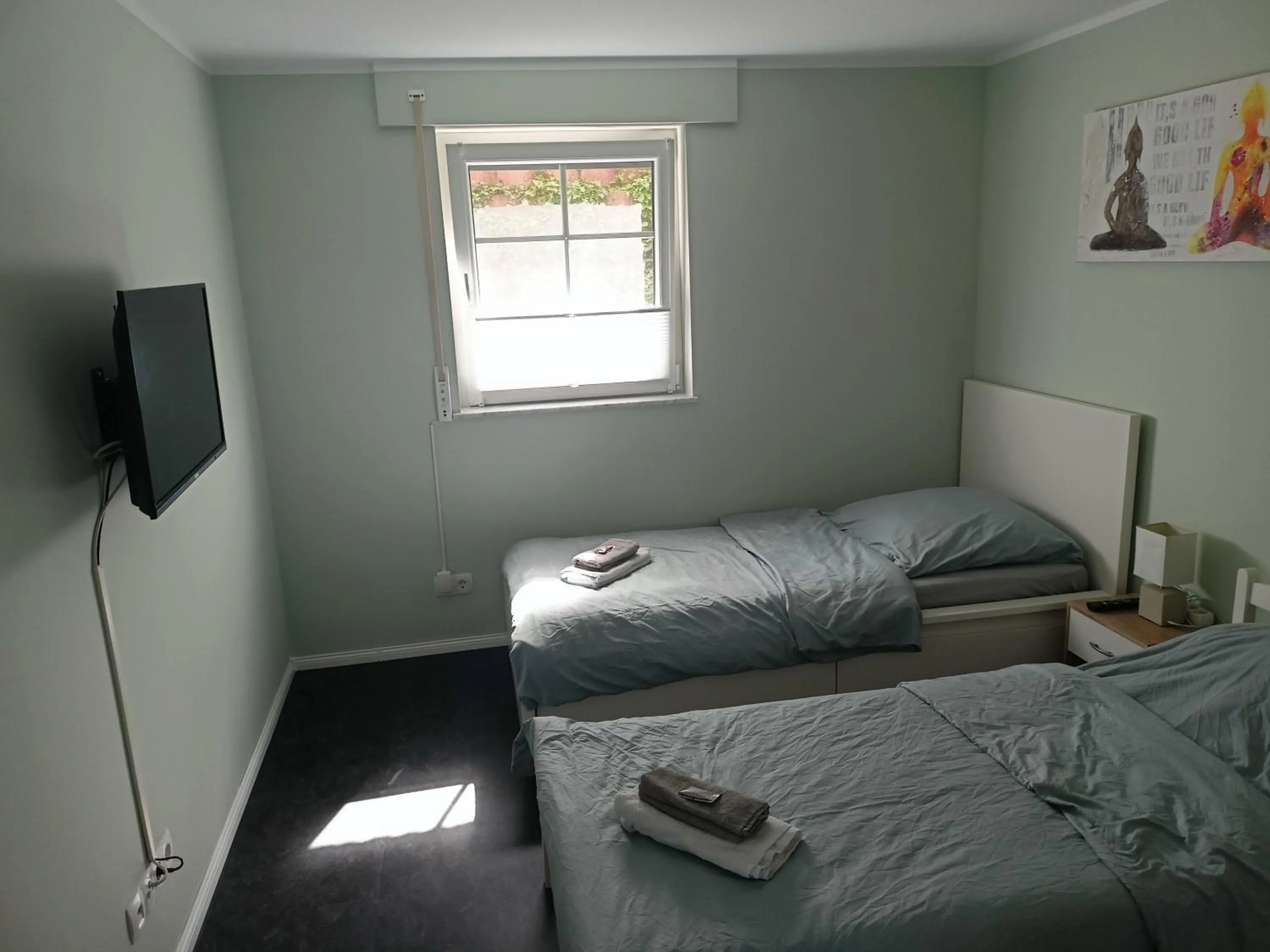 Bedroom, Bed in Ferienwohnung JaRa 1 mit Sauna