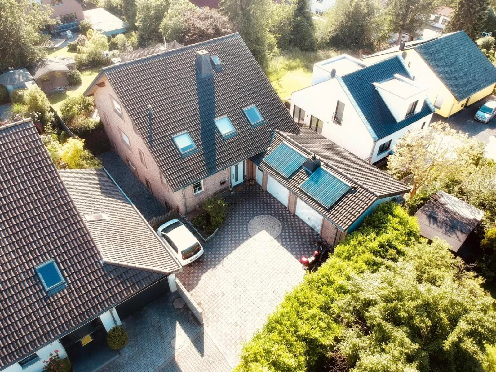 Bird's eye view in Ferienwohnung JaRa 1 mit Sauna