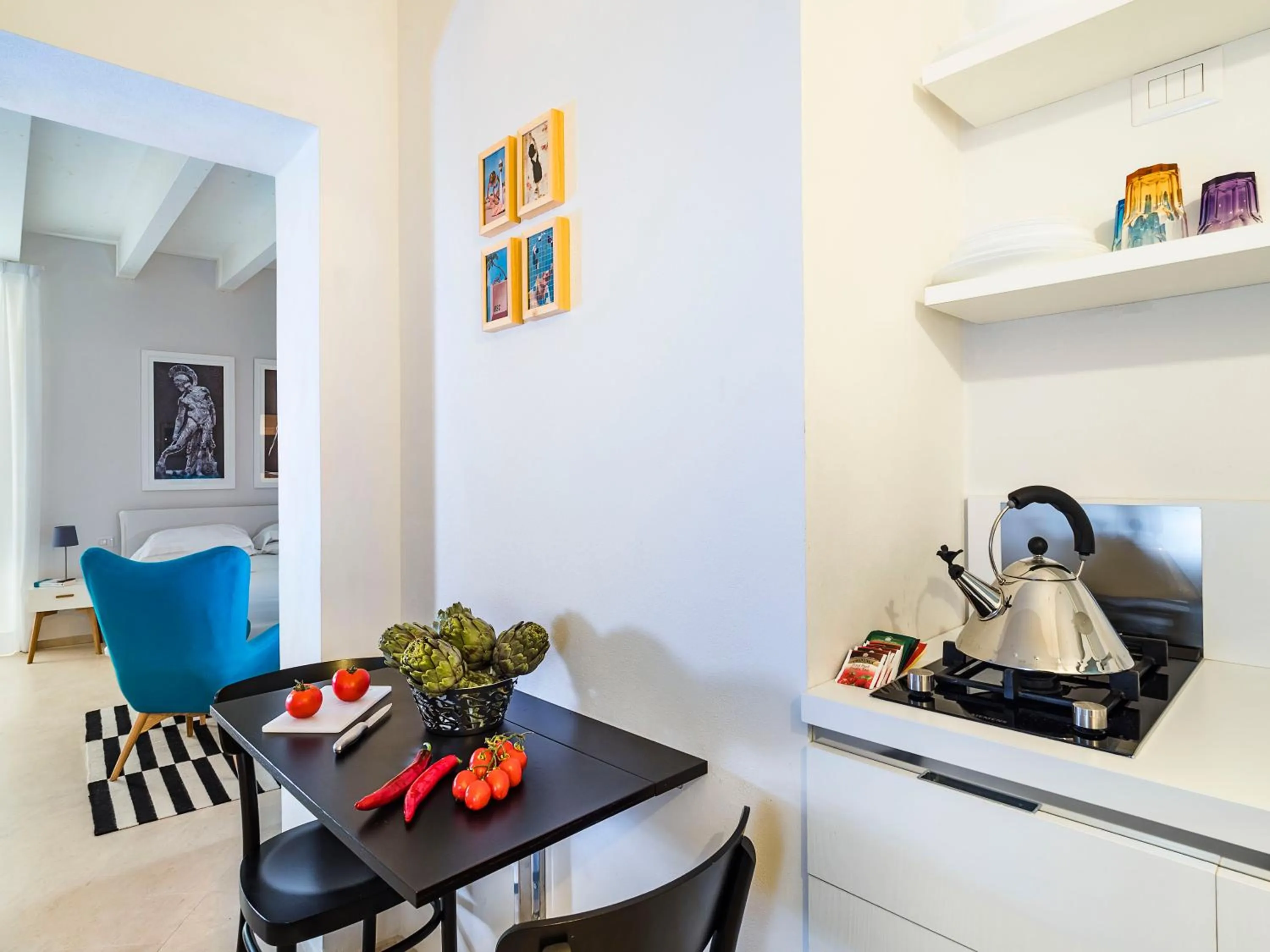 Kitchen or kitchenette in Re Federico Boutique Hotel