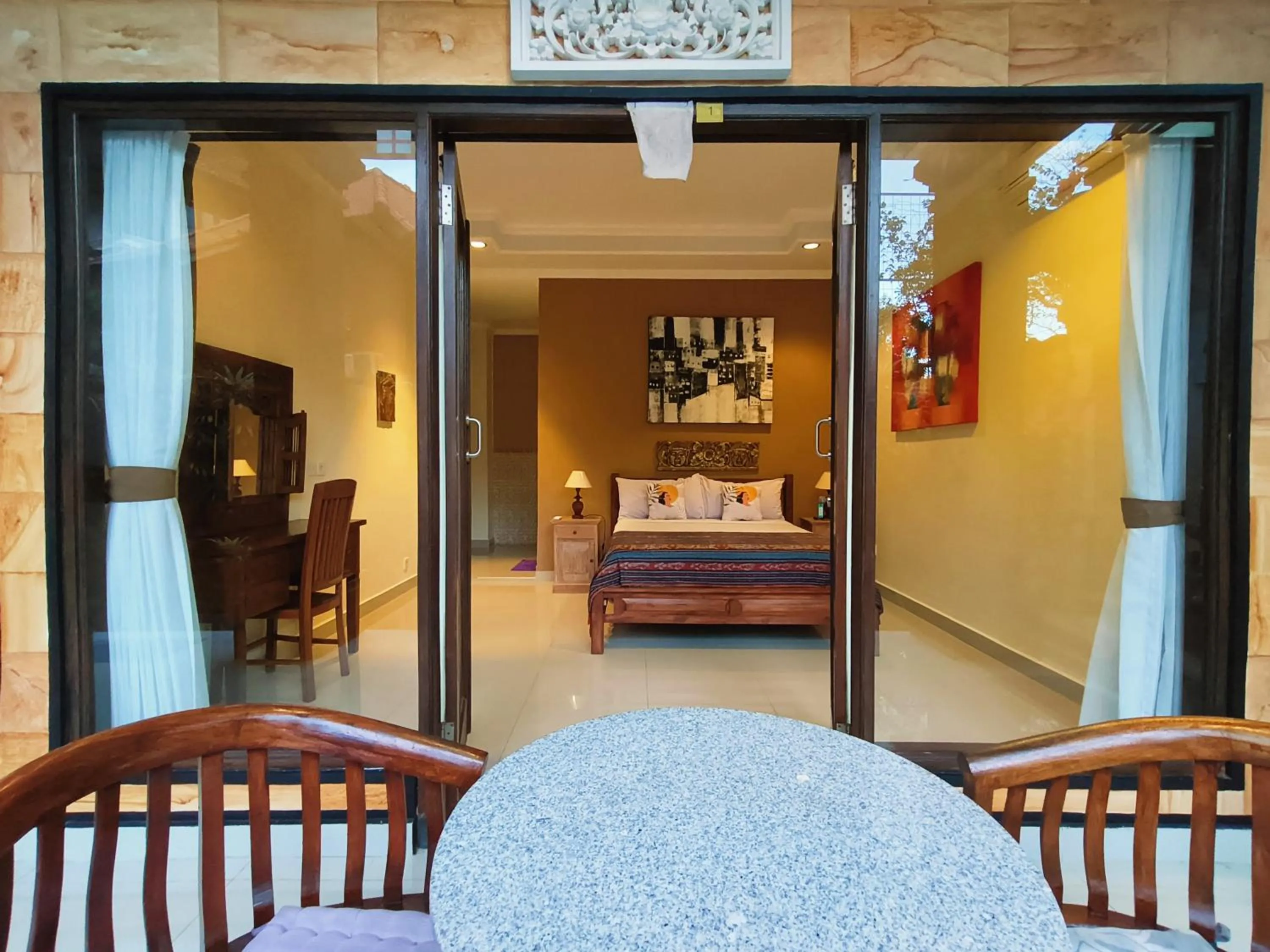 Balcony/Terrace, Bed in Warji House 1 Ubud Centre