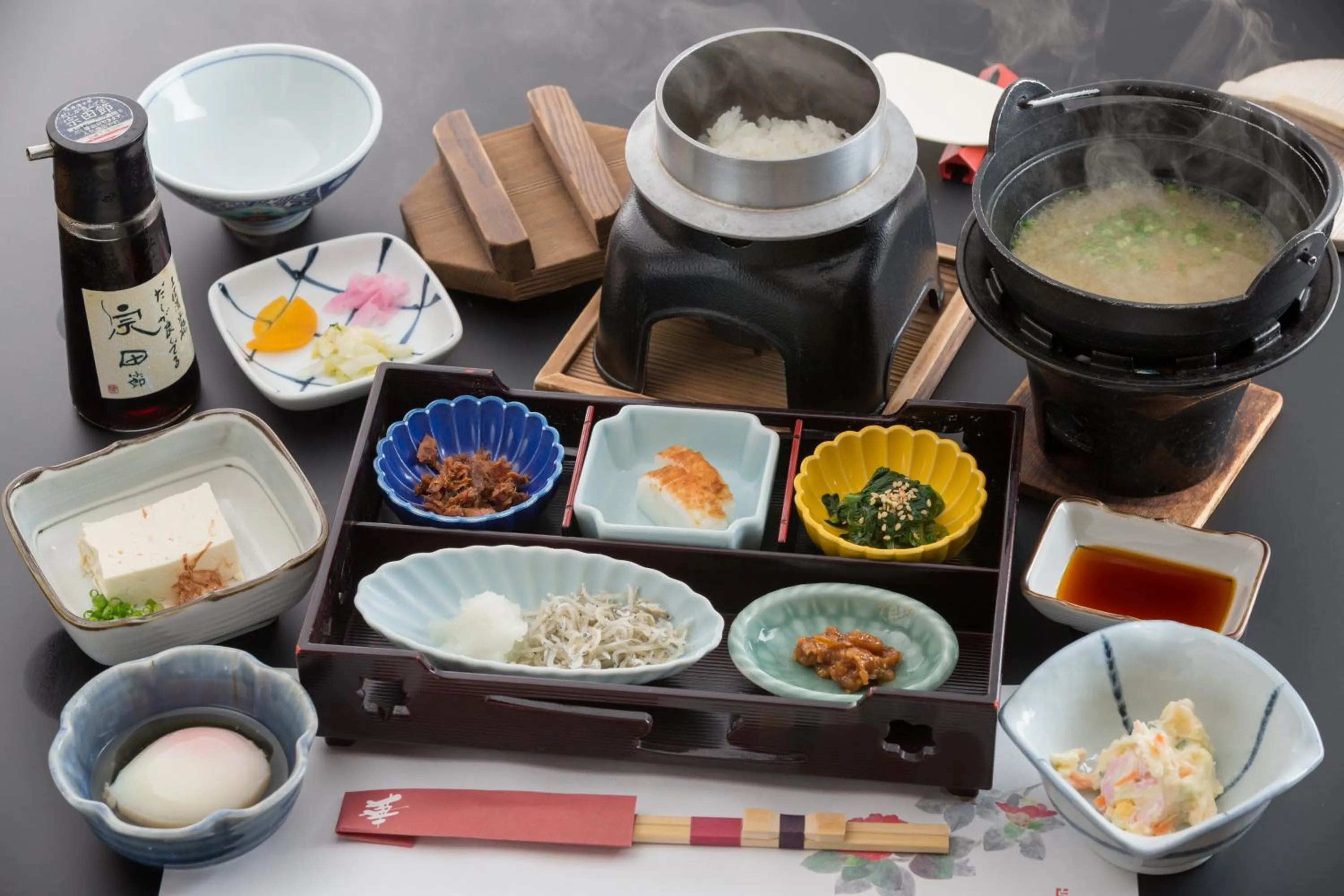 Asian breakfast in Ashizuri Kokusai Hotel