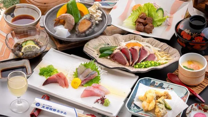 Dinner in Ashizuri Kokusai Hotel