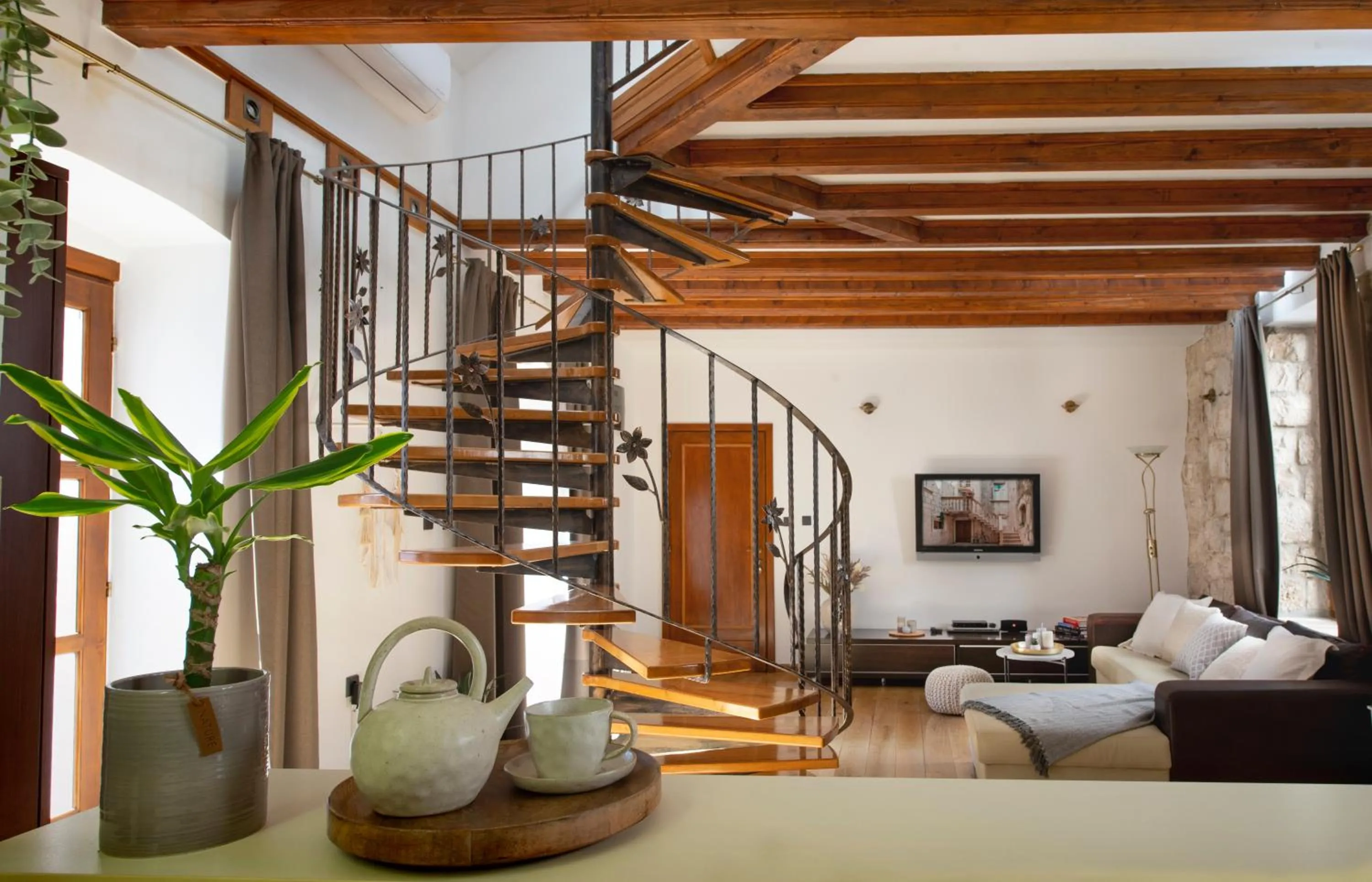 Living room in Loft in Ismaelli Palace Korcula