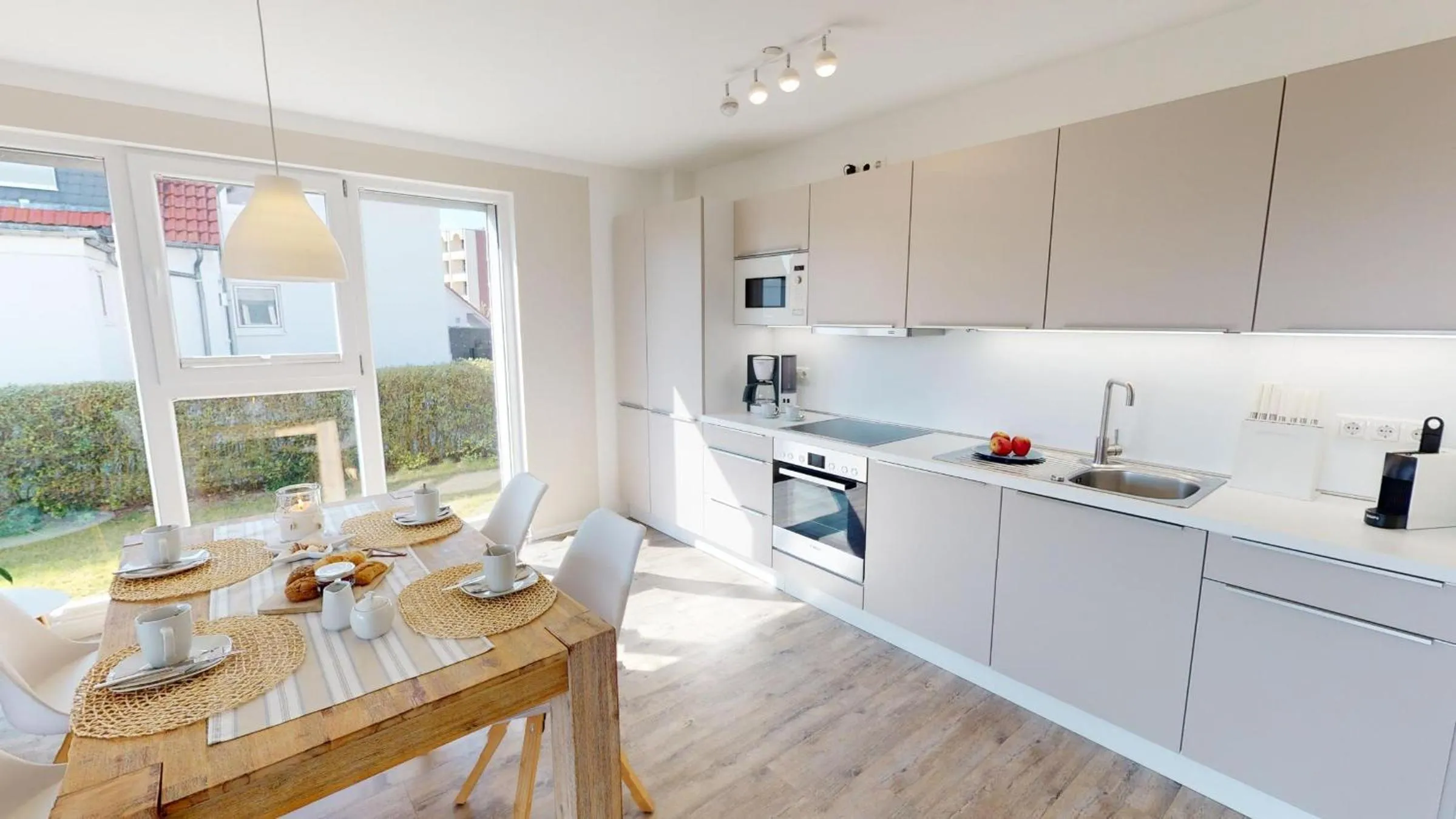 Kitchen or kitchenette in Beach'n'Sea Wohnung 1